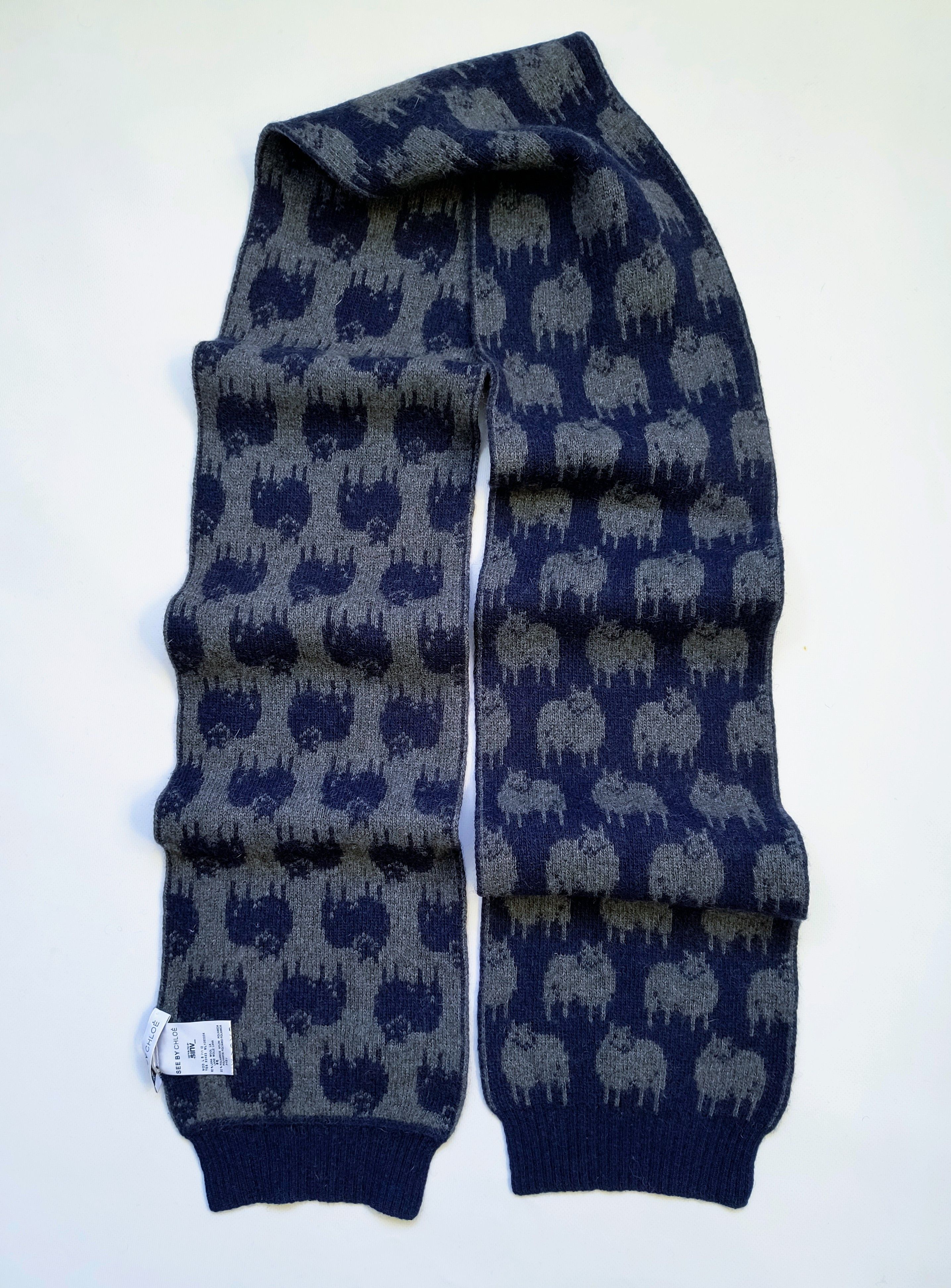 Chloe Chloe Wool Printed Scarf Size ONE SIZE - 1 Thumbnail