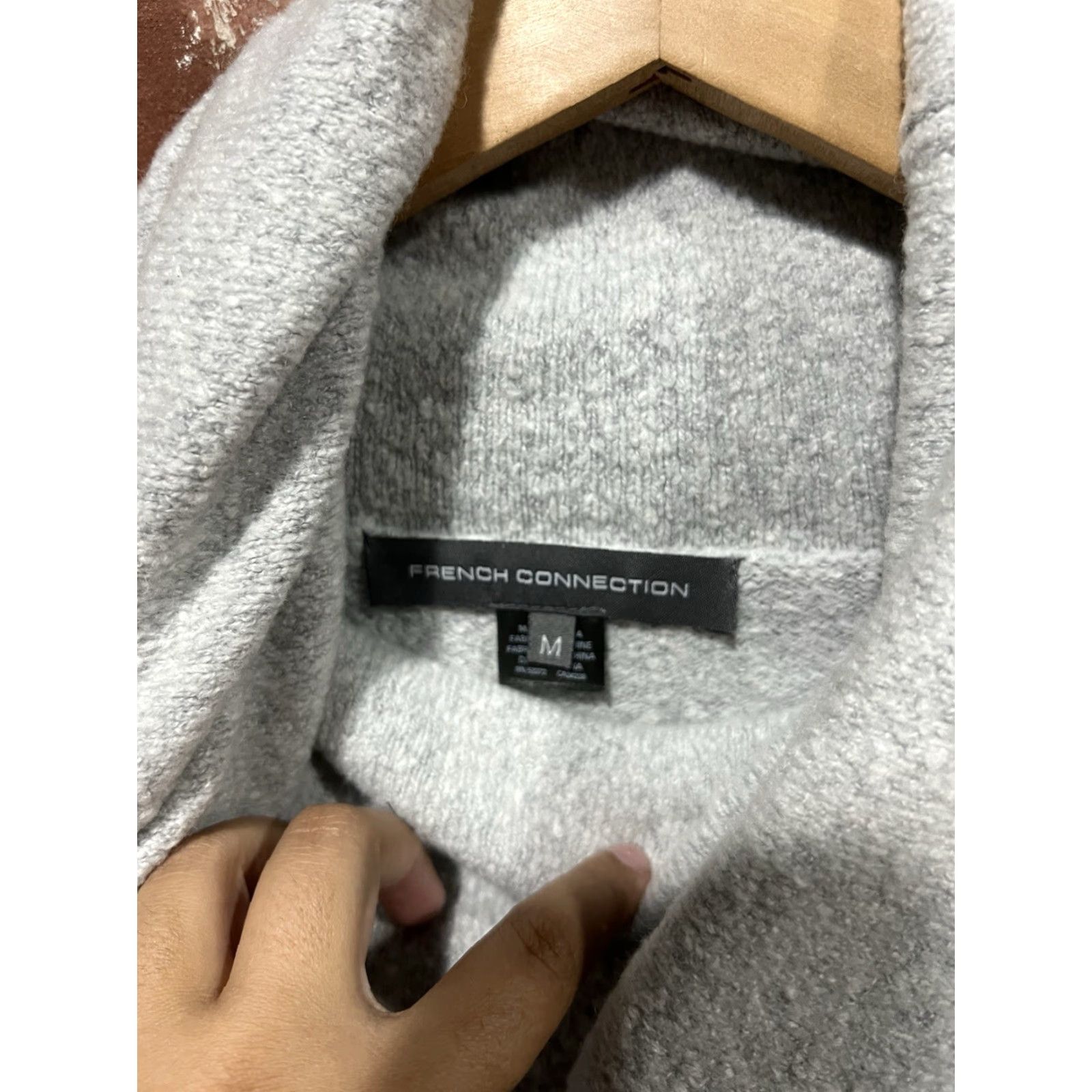 French Connection French Connection Knit Sweater Cowl Neck Gray M Women's Pullover Tunic Long Sleeve NWT Size M Regular Non-Defect Size M / US 6-8 / IT 42-44 - 4 Thumbnail