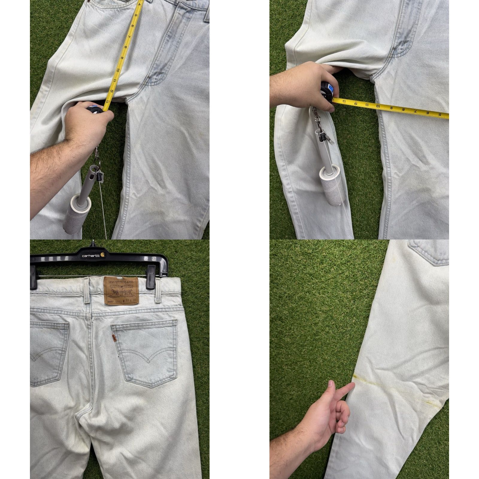Levi's Levi's Vintage 550 Jeans 33x30 90s Light Blue Wash Tapered Orange Tab Faded Denim Cotton Belt Loops 5-Pocket Levi's 500 Series Jeans Blue USA Mexico Size US 33 - 8 Thumbnail
