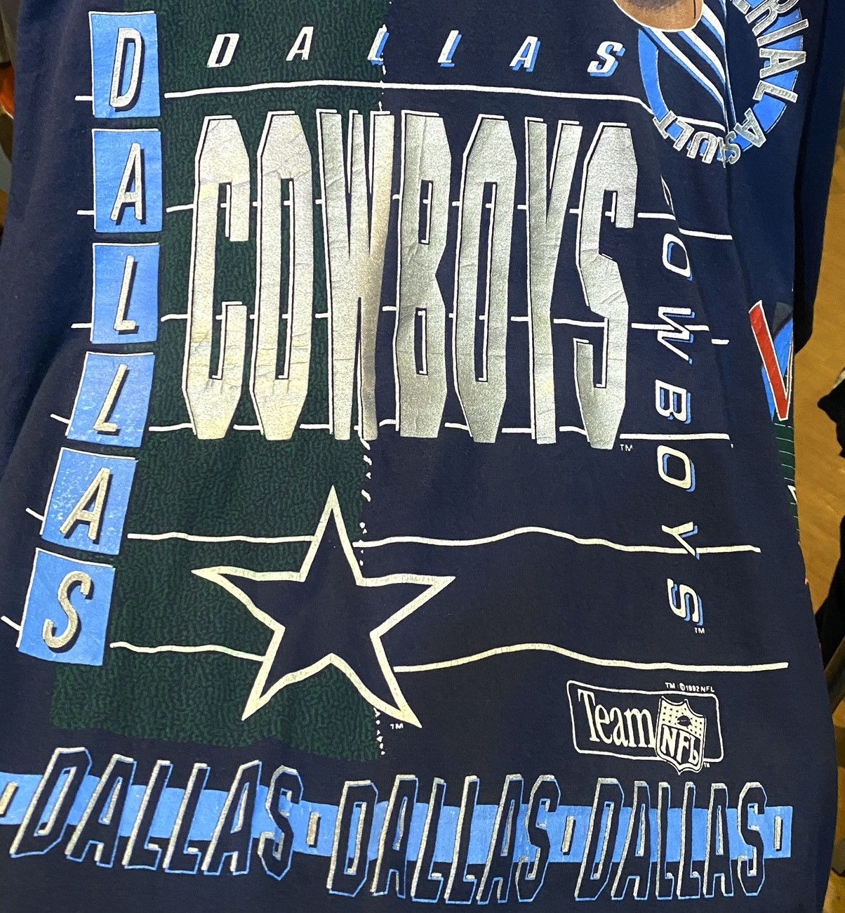 NFL × Vintage Dallas Cowboys salem tag 1992 All Over Print vintage Size US XL / EU 56 / 4 - 3 Thumbnail