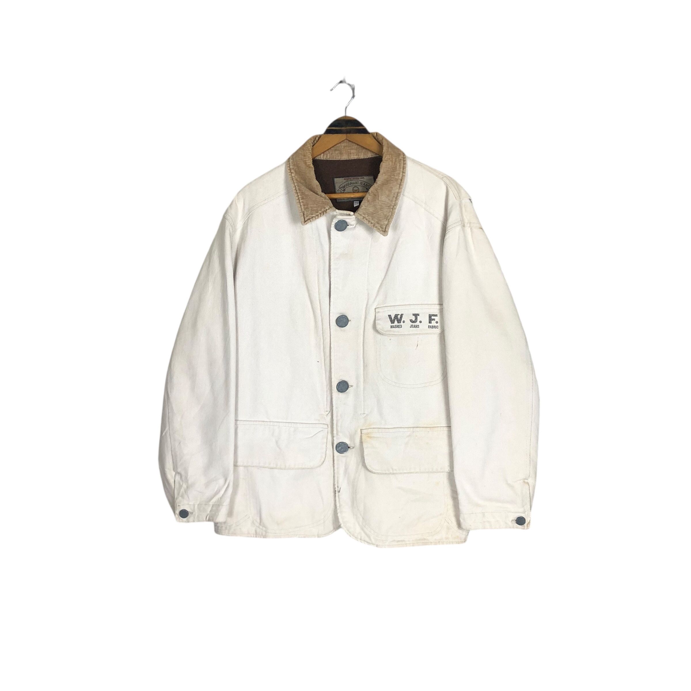 Giorgio Armani Vintage 90s Armani Jeans Chore Jacket Size US L / EU 52-54 / 3 - 2 Thumbnail
