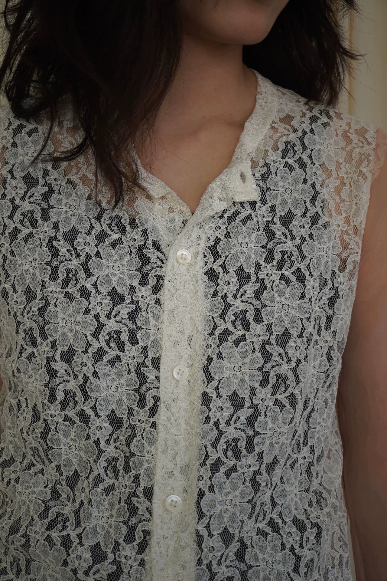 Comme des Garcons cdg tricot 2013ss pink tulle lace vintage top M Size M / US 6-8 / IT 42-44 - 6 Thumbnail