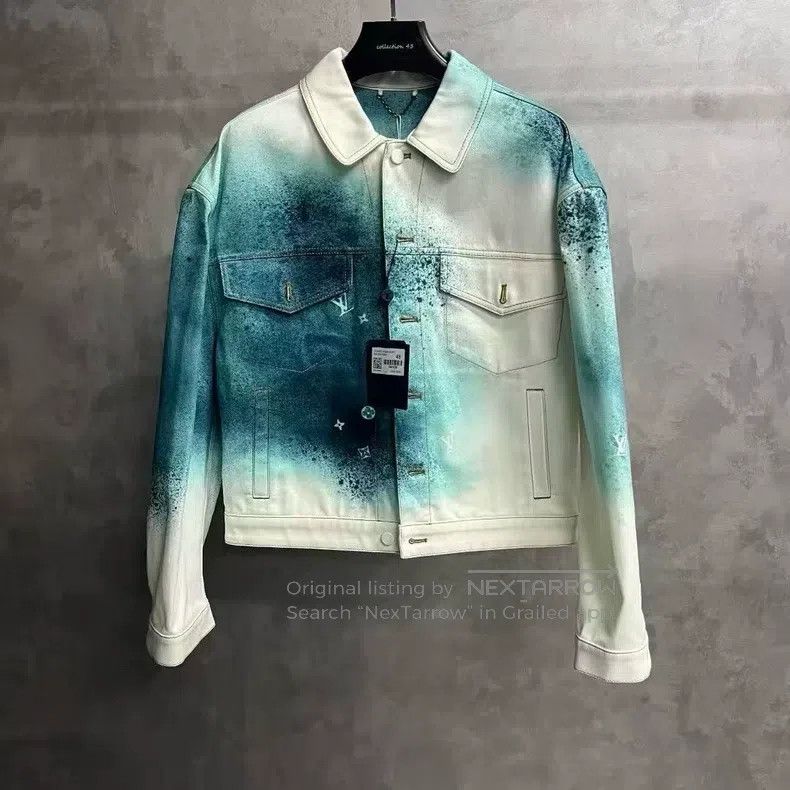 Louis Vuitton Louis Vuitton Airbrushed single-breasted casual denim jack Size US L / EU 52-54 / 3 - 1 Thumbnail
