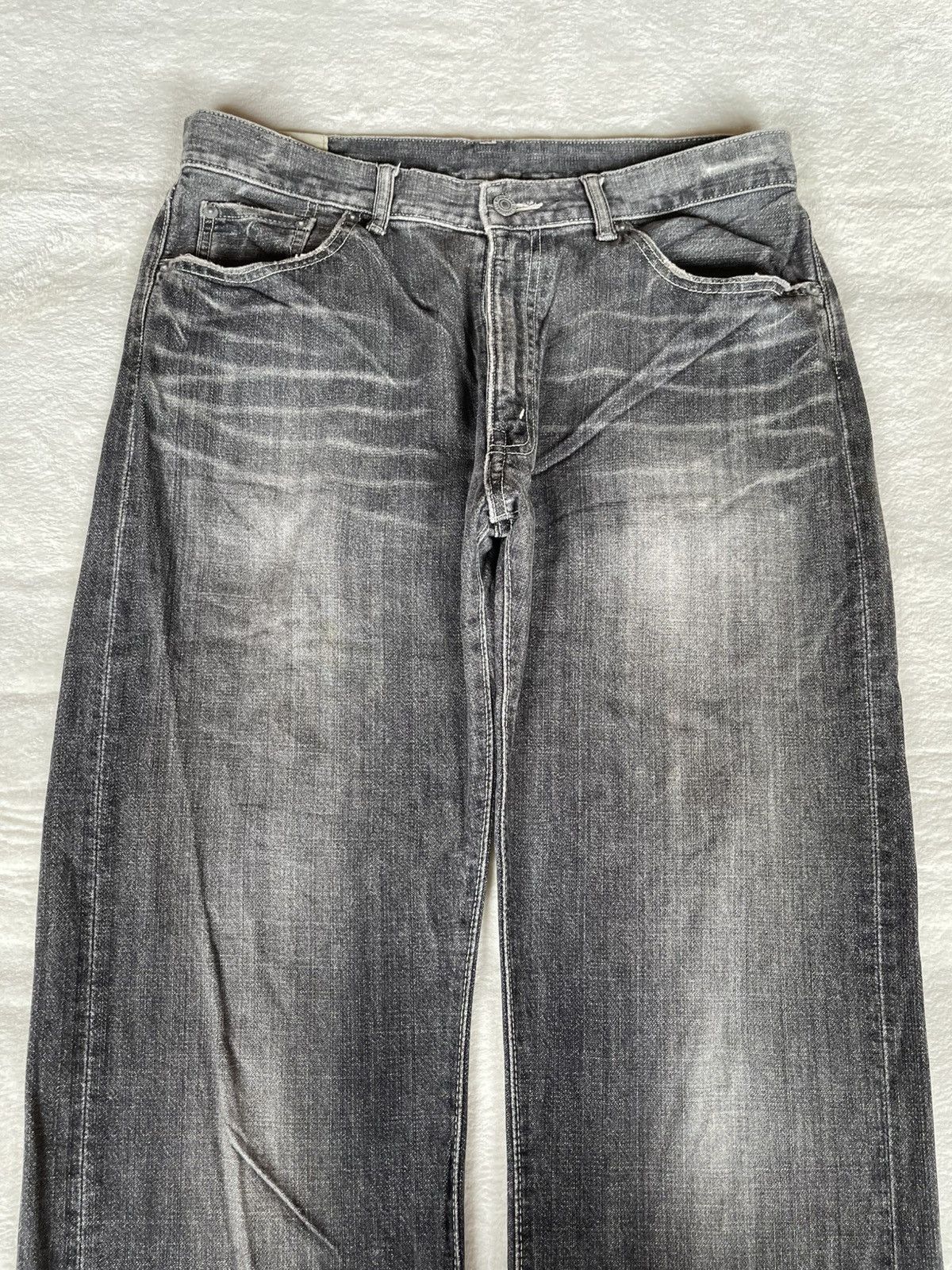 Japanese Brand Vintage G L Heart Faded Mudwash Denim Jeans Size US 33 - 2 Thumbnail