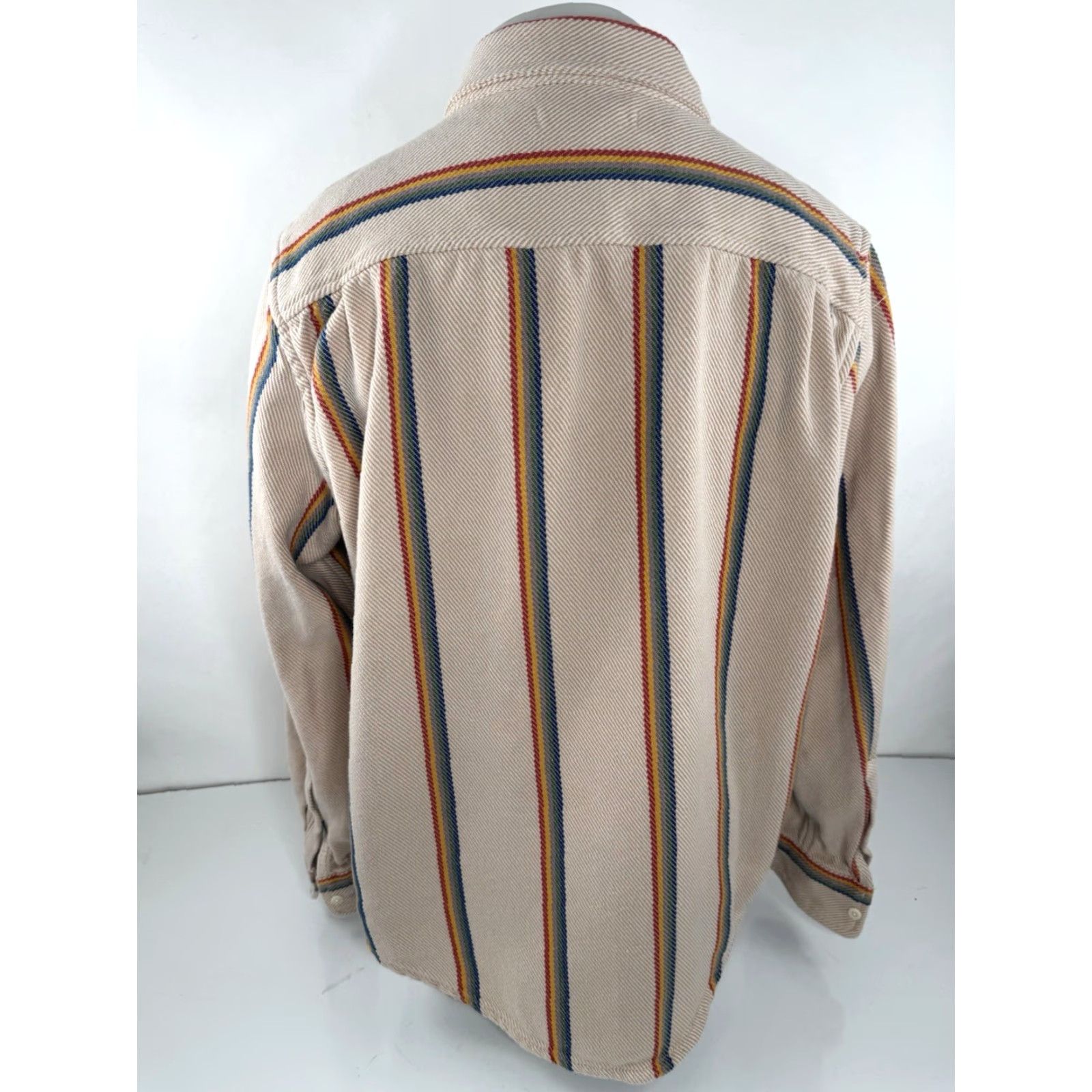Outerknown Outerknown Shirt Jacket 2XL Striped Heavy Duty Blanket / Multicolor Button-Up Long Sleeve Mens J5 Size US XXL / EU 58 / 5 - 4 Thumbnail