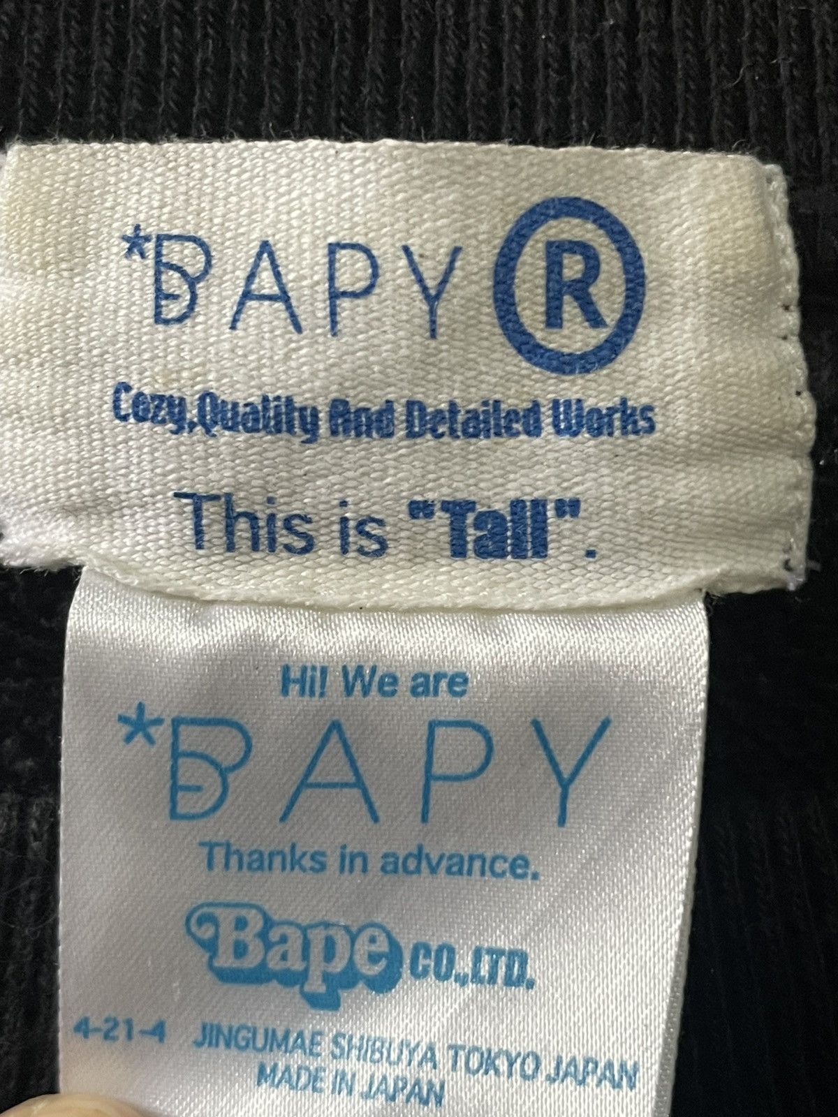 Bape Bapy Tall Shirt Size ONE SIZE - 5 Thumbnail