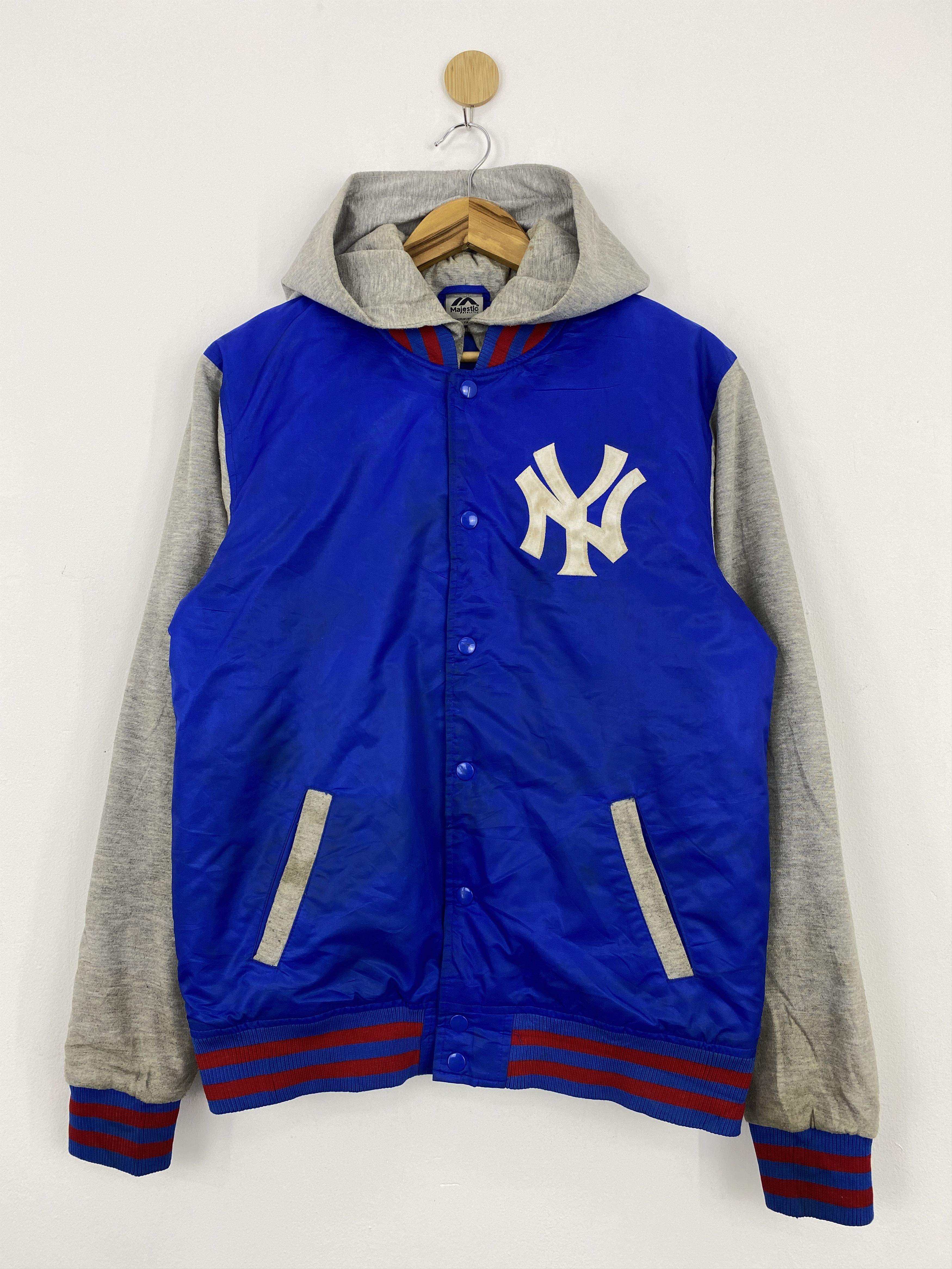 Majestic Vintage New York Coach Hoodie Bomber Jacket J1835 Size US M / EU 48-50 / 2 - 1 Thumbnail
