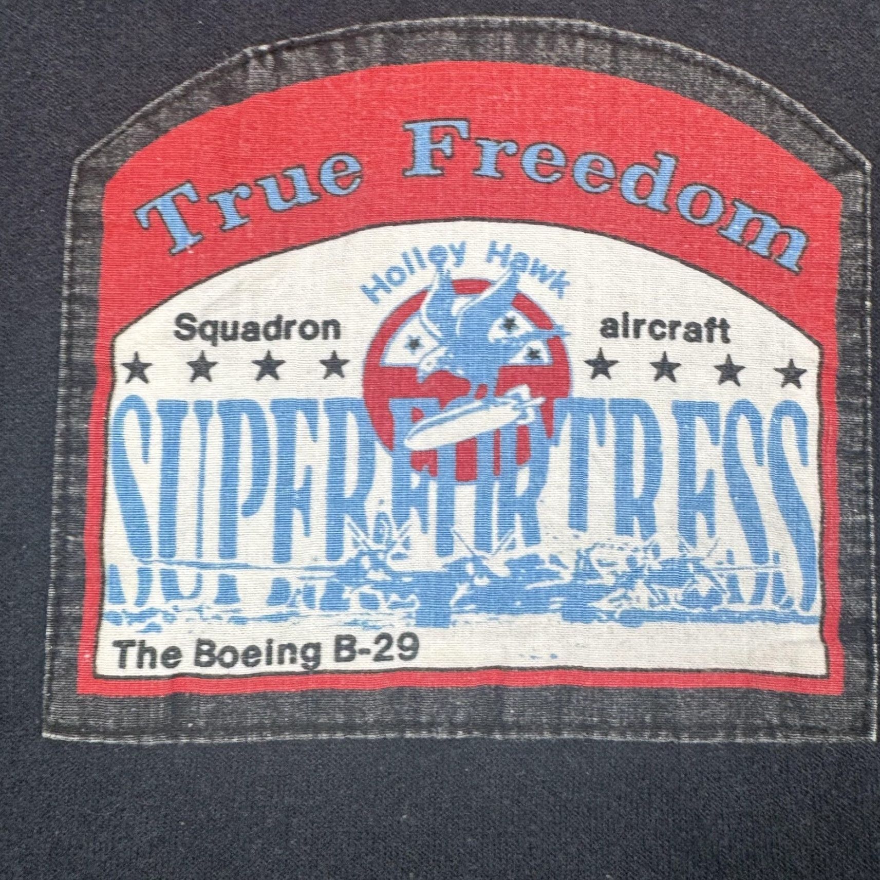 ESPIRIT VINTAGE L.A. Spirit Sweater Mens M Black White True Freedom 90s B29 Superfortress Graphic Print运输? Size US M / EU 48-50 / 2 - 7 Thumbnail
