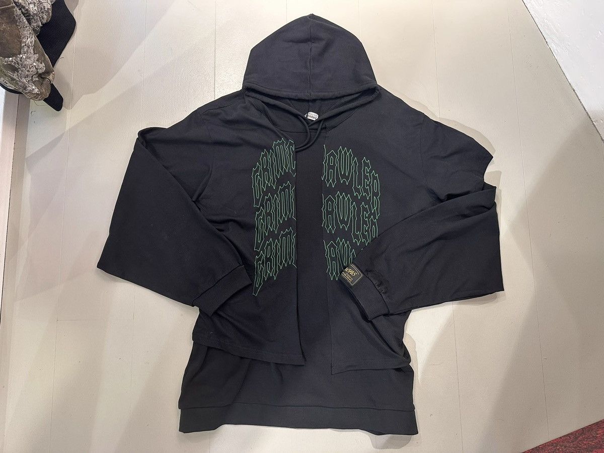 Raf Simons Raf Simons “Grimcrawler” Slogan-Print Layered Hoodie Size US M / EU 48-50 / 2 - 6 Thumbnail