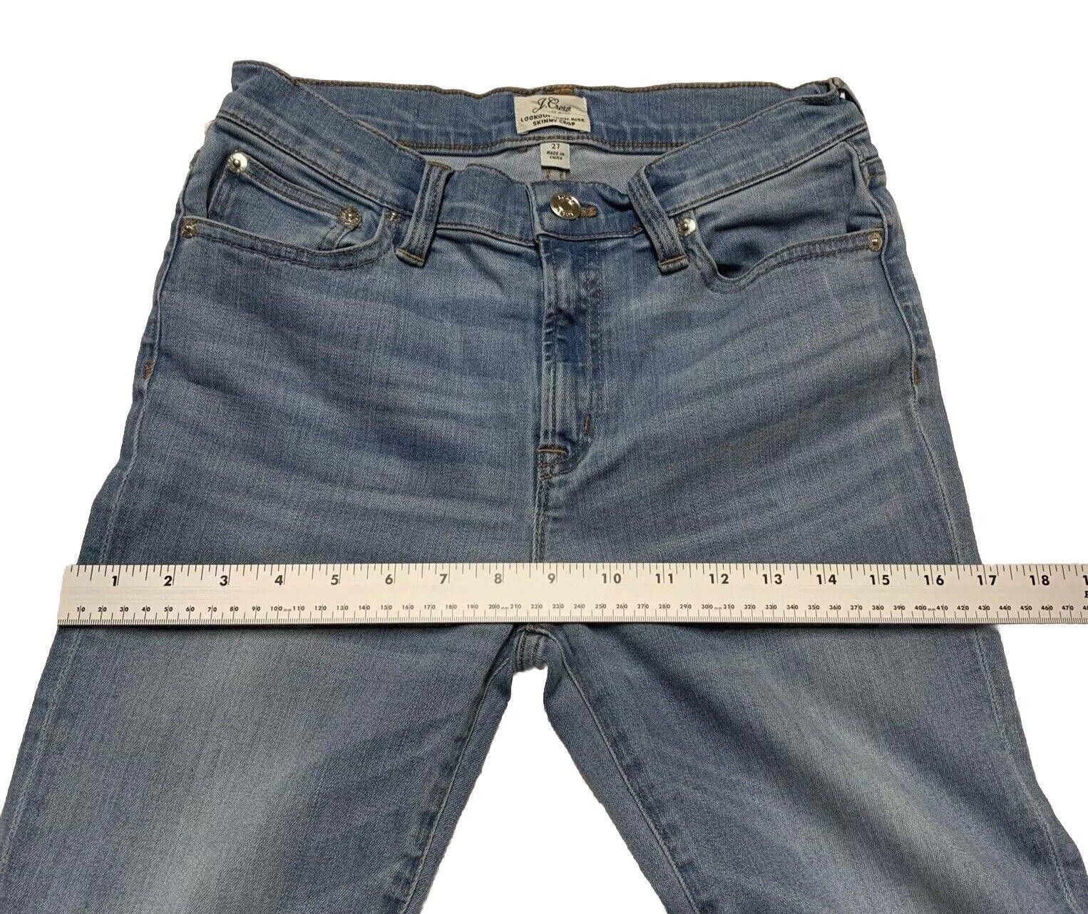 J.Crew J. Crew Women's Jeans Sz 27 Blue Light Wash Skinny Crop Size 27" / US 4 / IT 40 - 9 Thumbnail