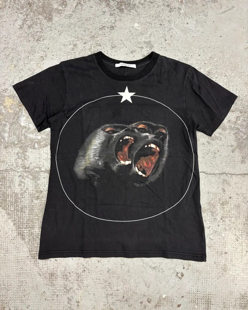 SS2012 Givenchy Monkey Stars Black T-Shirt by Riccardo Tisci