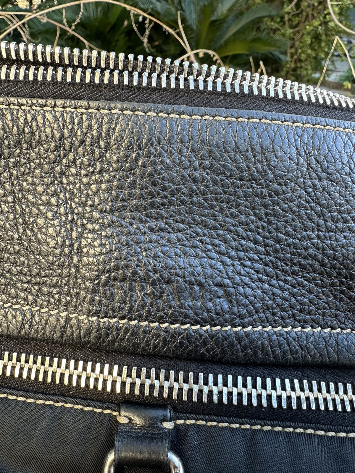 Prada Prada Black Shoulder Bag Leather Nylon Size ONE SIZE - 3 Thumbnail