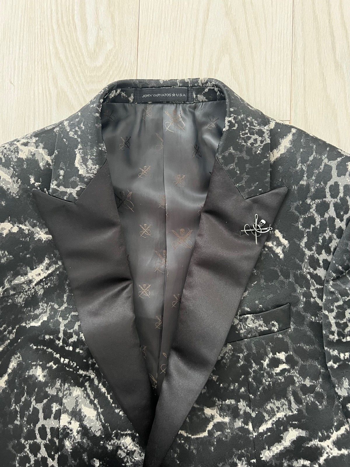 John Varvatos John Varvatos Star USA Jacquard Dinner Blazer Jacket ( 40R ) Size 40R - 5 Thumbnail