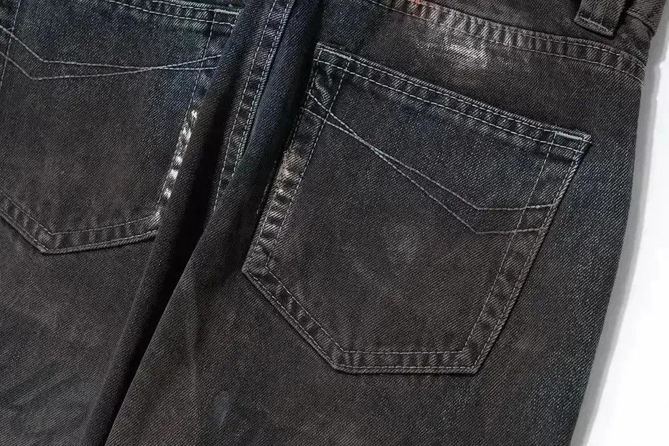 Japanese Brand Streetwear Rare Loose Wide Leg Graffiti Jeans Pants Size US 34 / EU 50 - 6 Thumbnail