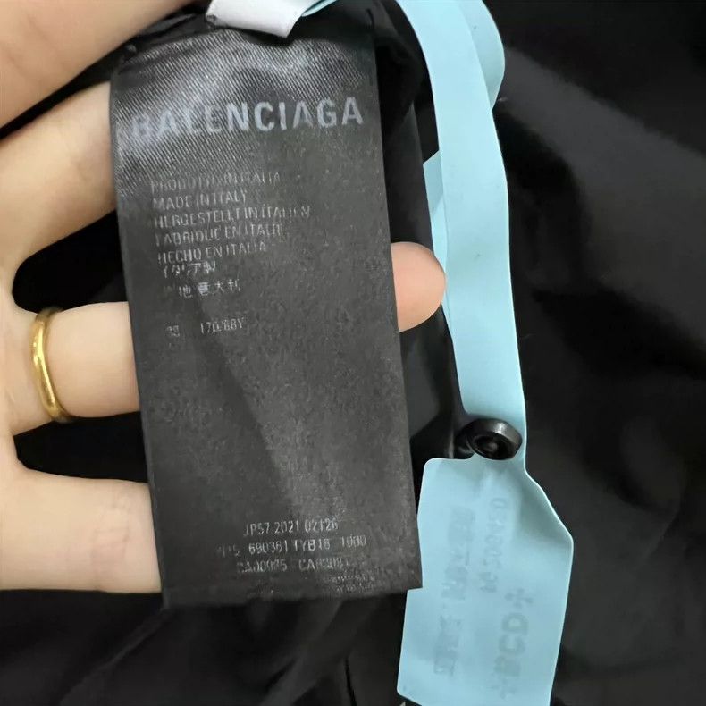 Balenciaga Balenciaga size 38 Black Back Embroidery Logo Shirt Size US XS / EU 42 / 0 - 4 Thumbnail