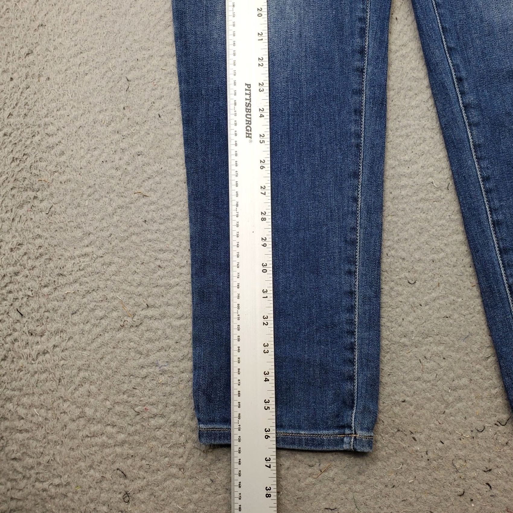 Vintage Pilcro Anthropologie Jeans Womens 28 Blue Denim Stretch Straight Leg Size 28" / US 6 / IT 42 - 3 Thumbnail