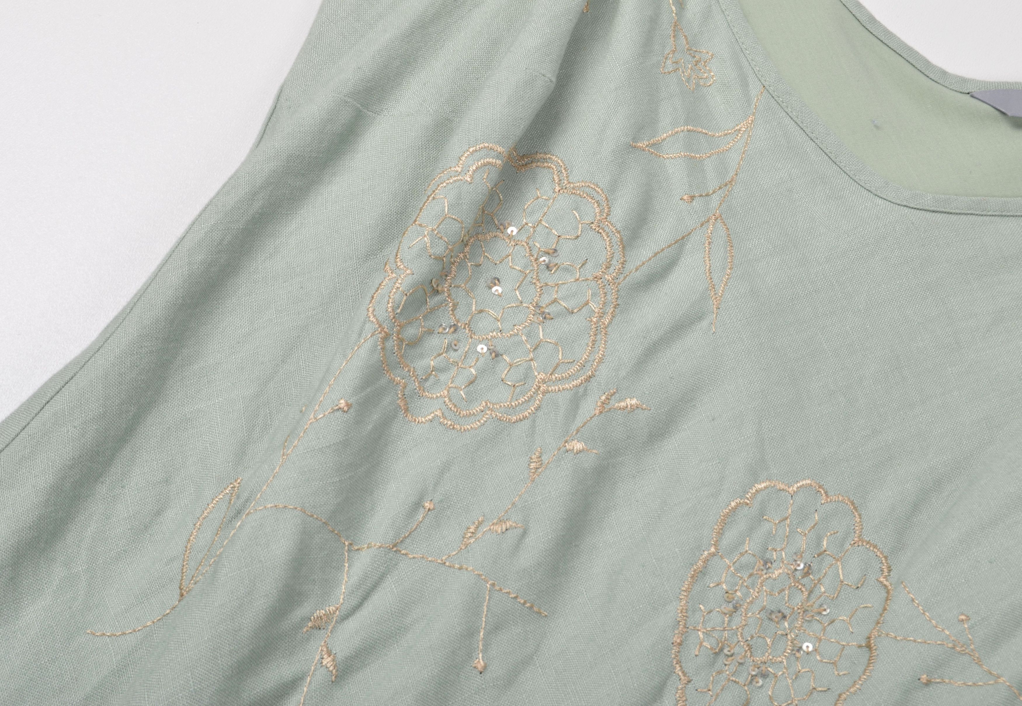 Vintage Vintage Per Una Y2K Beaded Fairy Linen Asymmetrical Dress Size S / US 4 / IT 40 - 6 Thumbnail