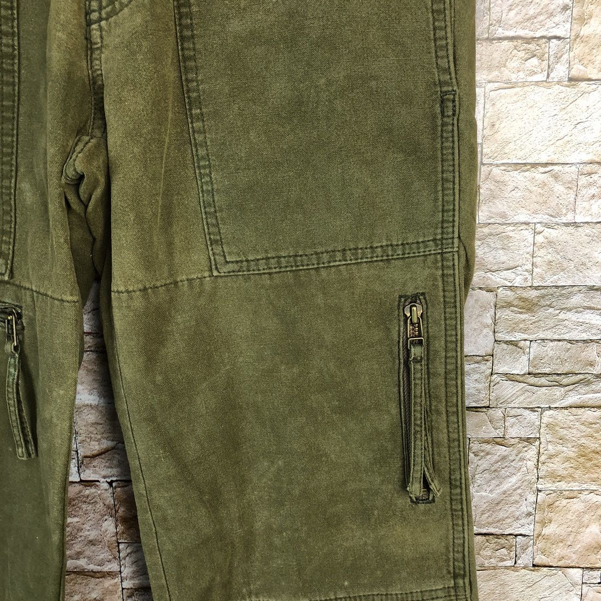Japanese Brand Ouch Green utility tactical Cargo Multipocket Pants #A586 Size US 28 / EU 44 - 9 Thumbnail