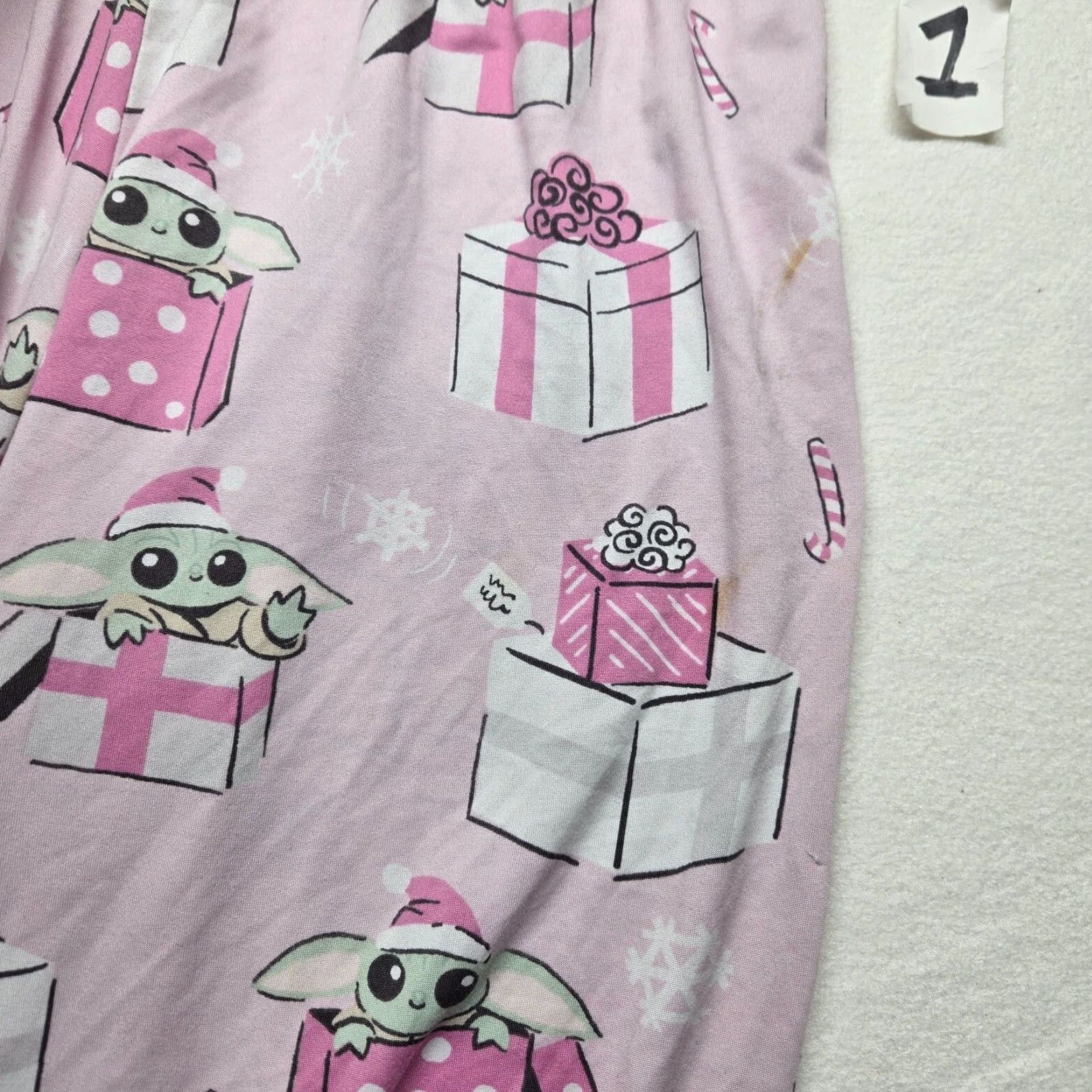 Star Wars Star Wars Pajama Pants Women L Pink Yoda The Mandalorian Sleep Jogger Pants Graphic Print Size 36" / US 14 / IT 50 - 3 Thumbnail