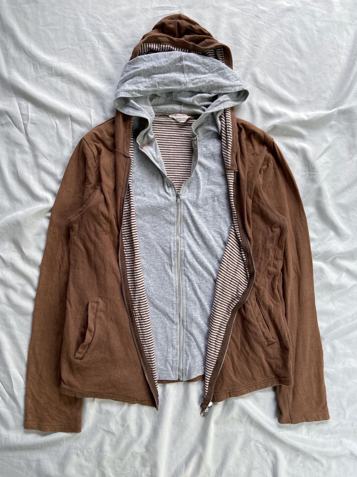 Japanese Brand JAPANESE DOUBLE LAYER ZIP HOODIE yohji yamamoto style Size US L / EU 52-54 / 3 - 1 Thumbnail