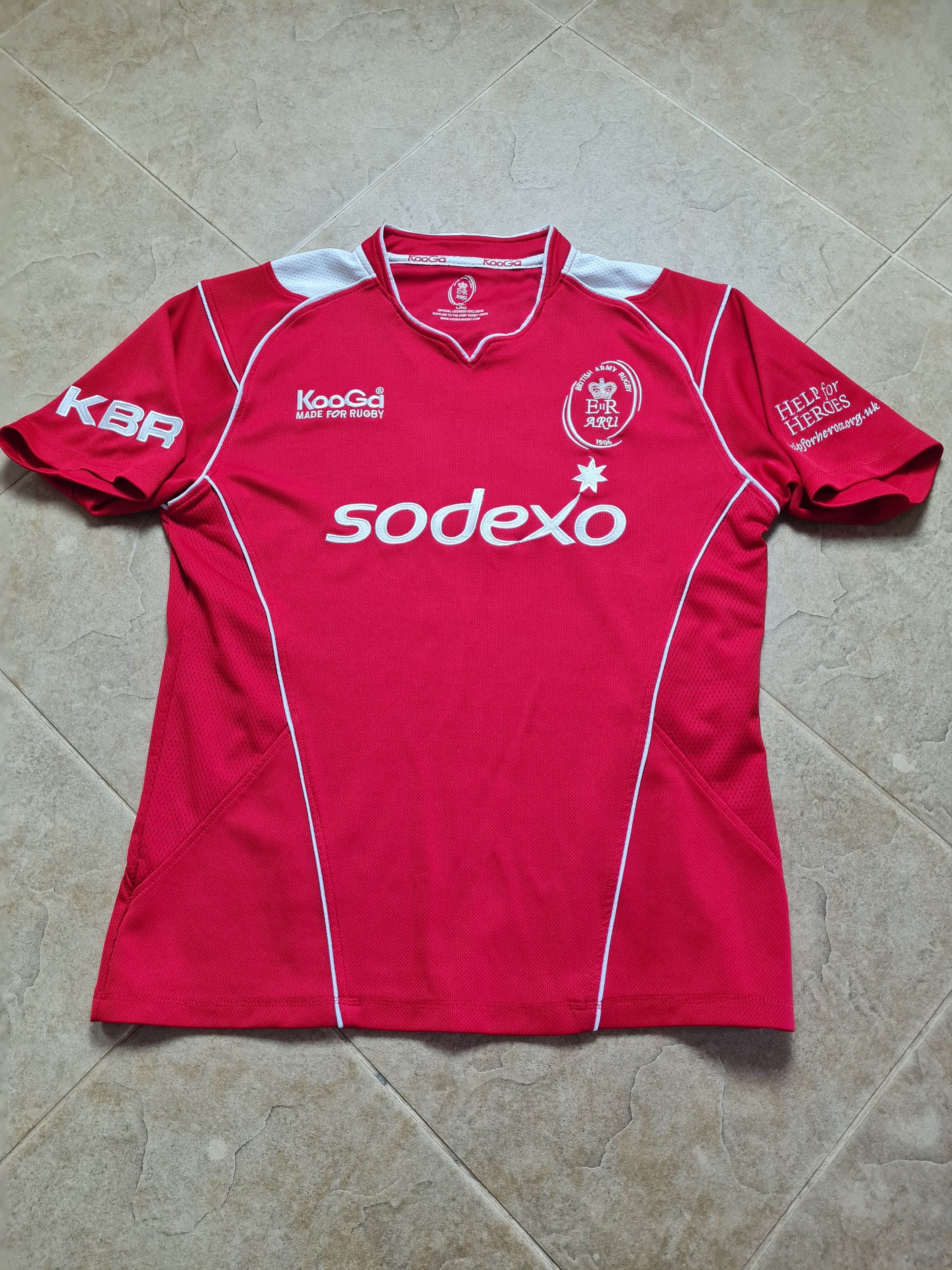 Other Kooga Jersey British Army Rugby Home Shirt 2010 Red Top Size US L / EU 52-54 / 3 - 6 Thumbnail