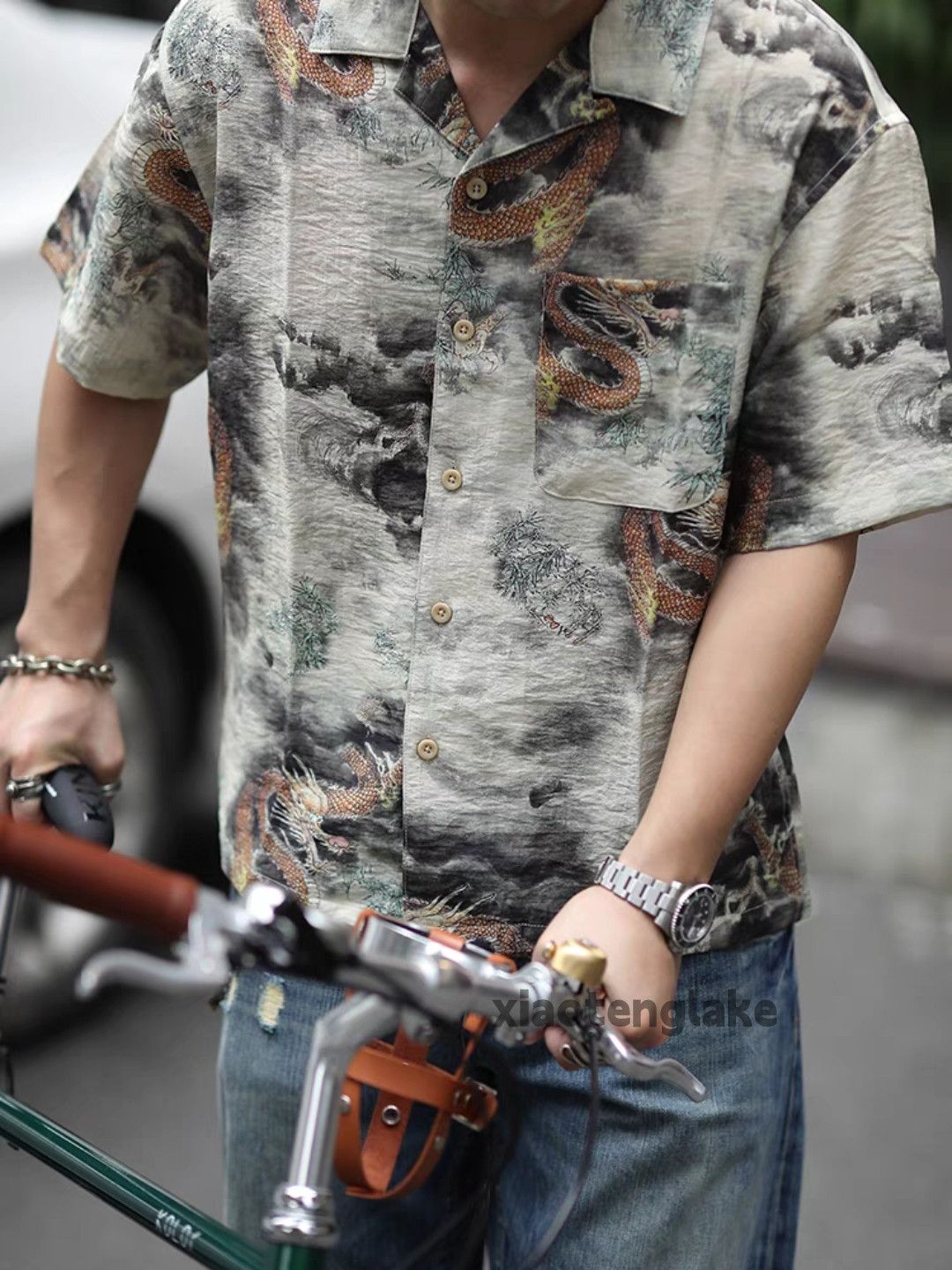 Designer Unisex utility punk yuppie grunge aloha Hawaiian shirt Size US M / EU 48-50 / 2 - 4 Thumbnail