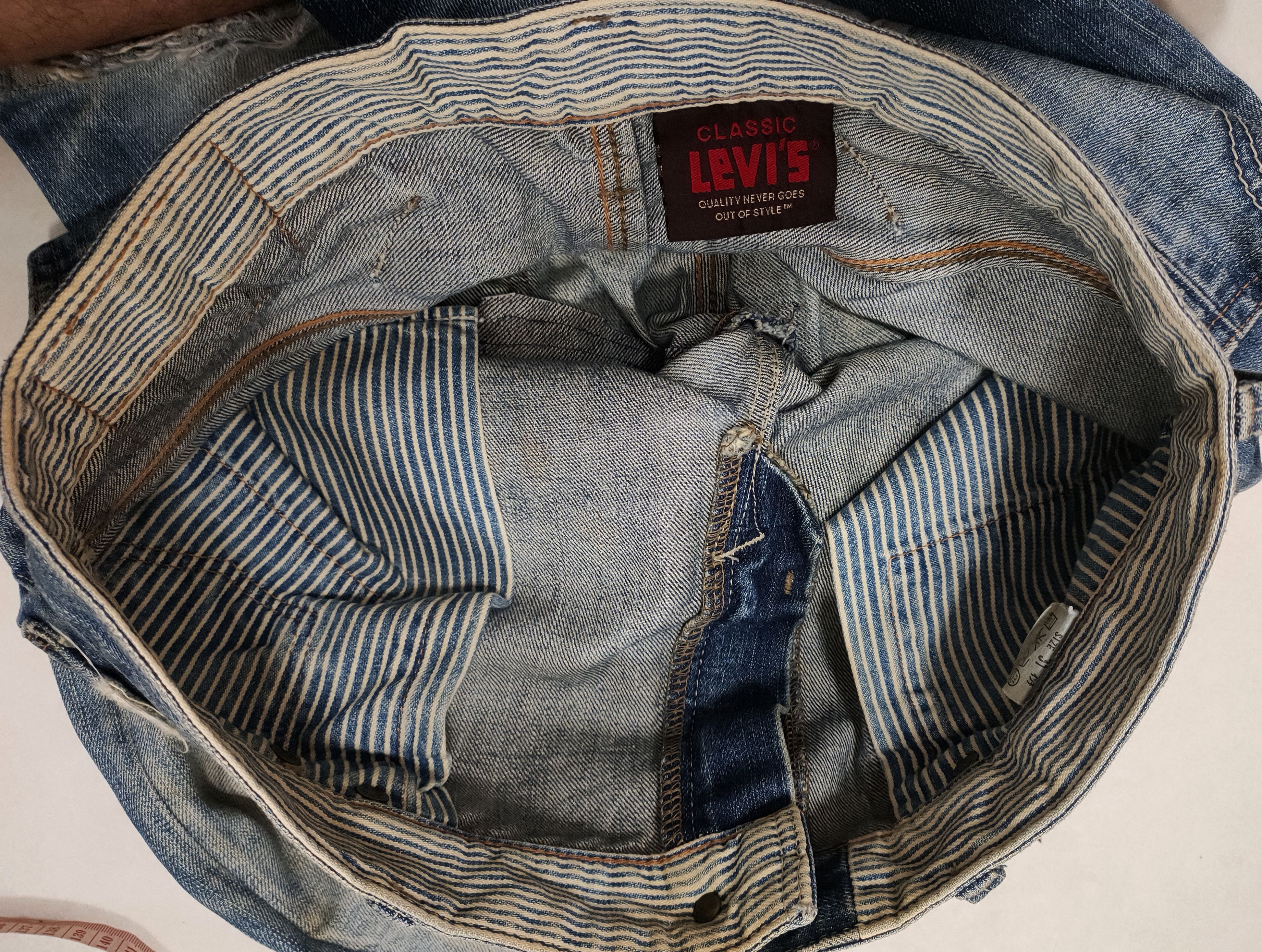 Levi's 💥 Flared Levi's 522 Buckle Back Distressed💥 Size US 32 / EU 48 - 13 Thumbnail