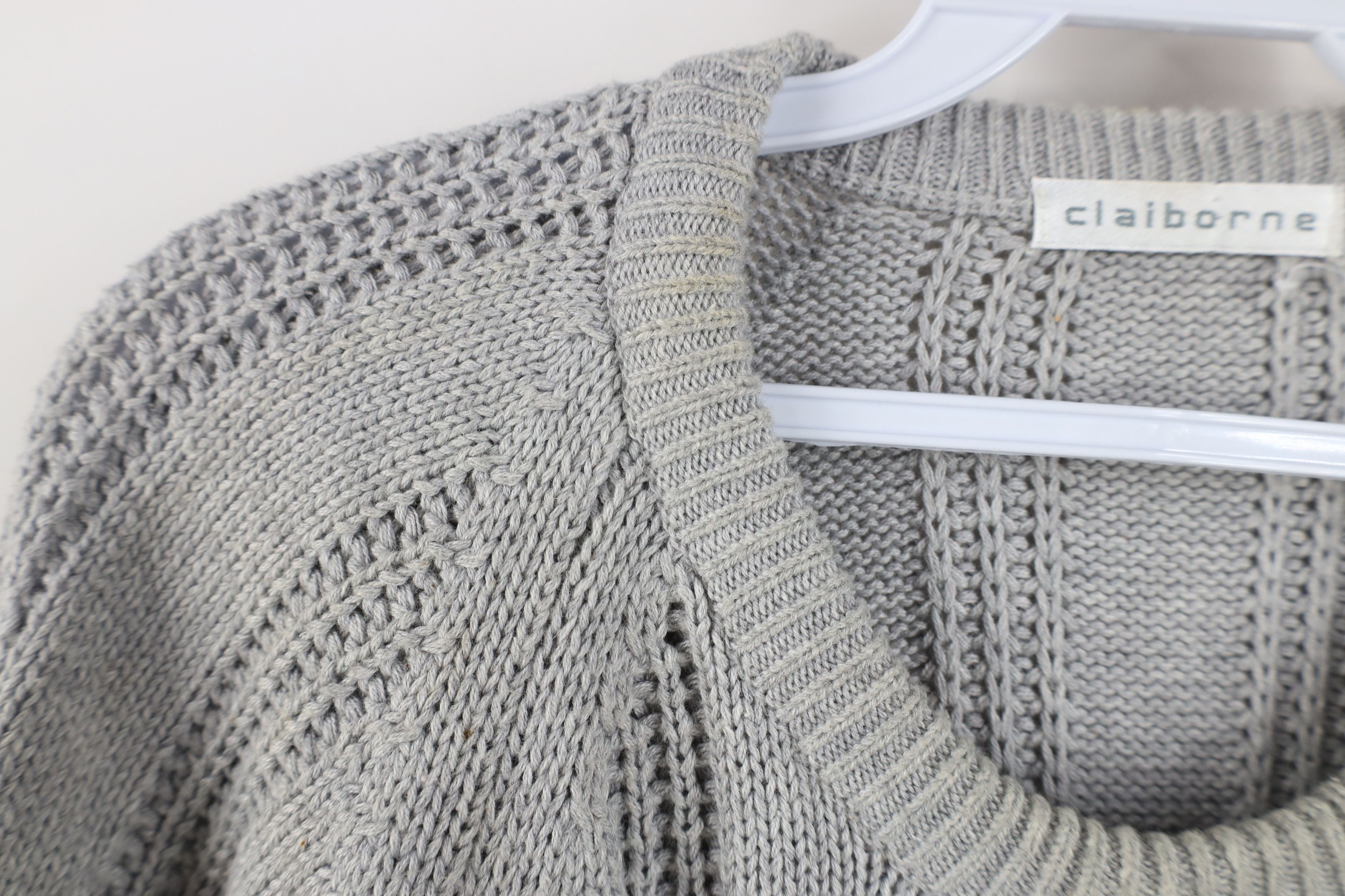Vintage Vintage 90s Streetwear Blank Cotton Ribbed Knit Sweater Size US M / EU 48-50 / 2 - 9 Thumbnail