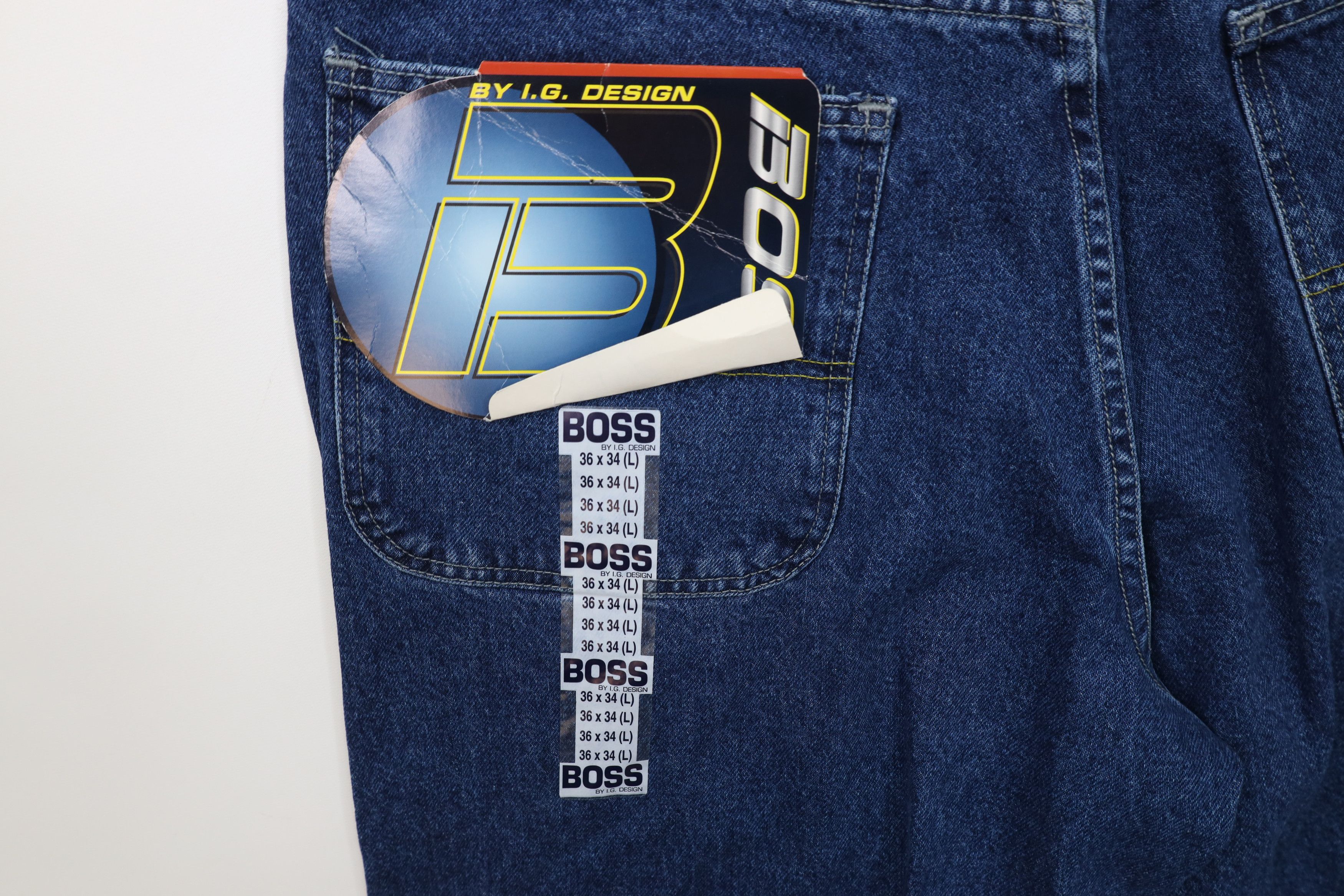 Vintage Deadstock Vintage 90s Boss Wide Leg Skateboard Denim Jeans Size US 36 / EU 52 - 15 Thumbnail