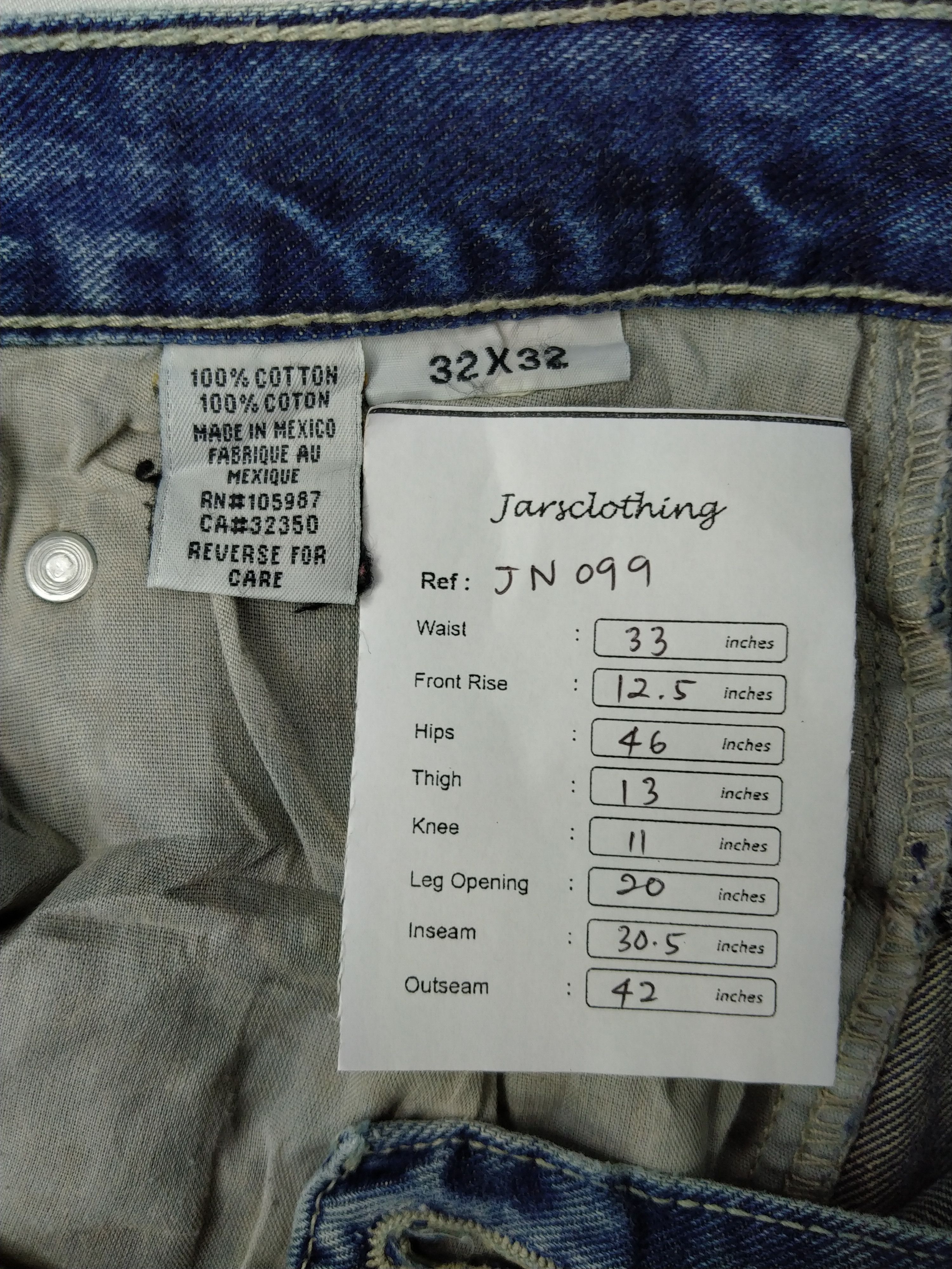 Japanese Brand Quiksilver Distressed Denim 33x30.5 JN099 Size US 33 - 8 Thumbnail
