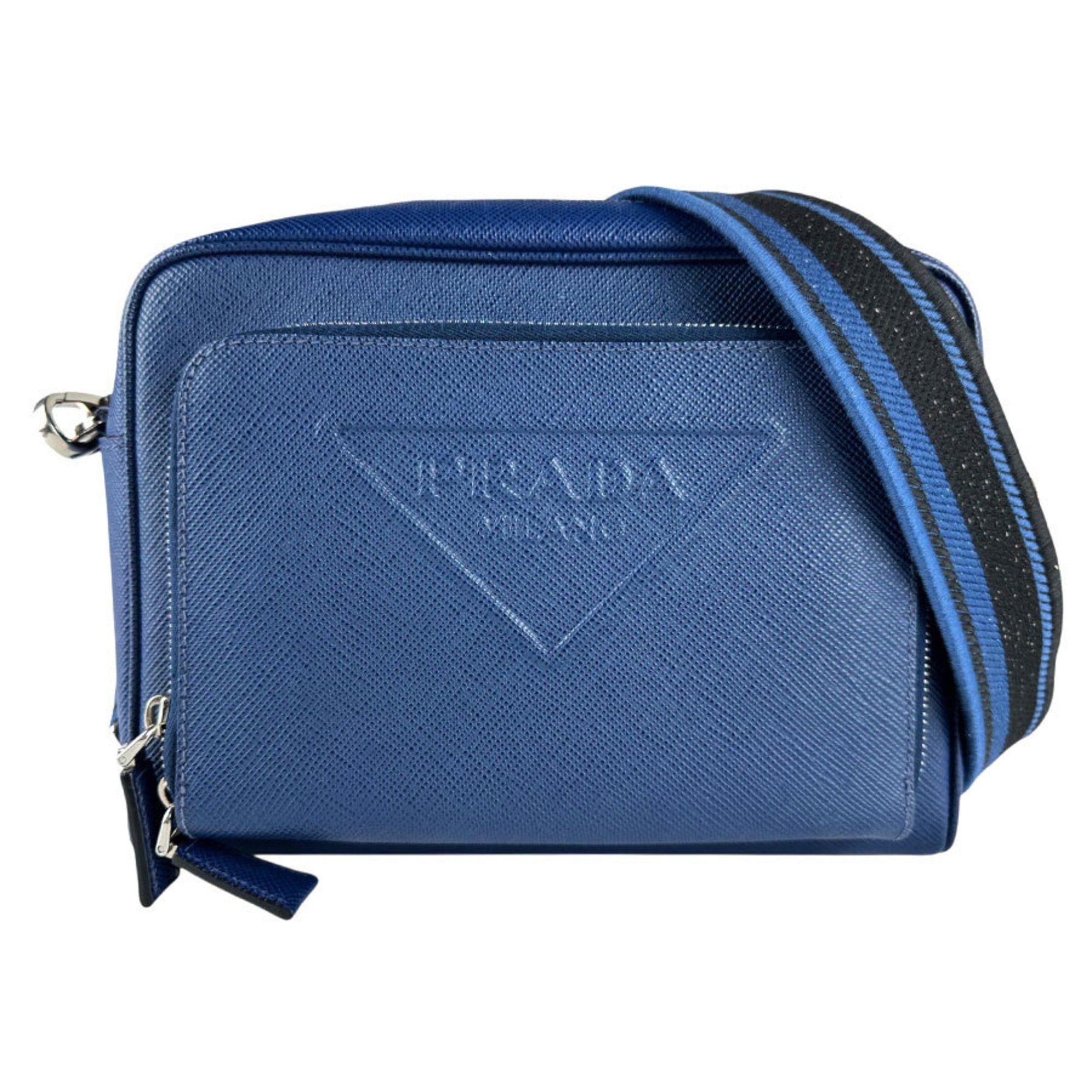 Prada Prada Shoulder Bag, Leather, Blue, Men's/Women's, Free Shipping, z8831 Size ONE SIZE - 1 Thumbnail