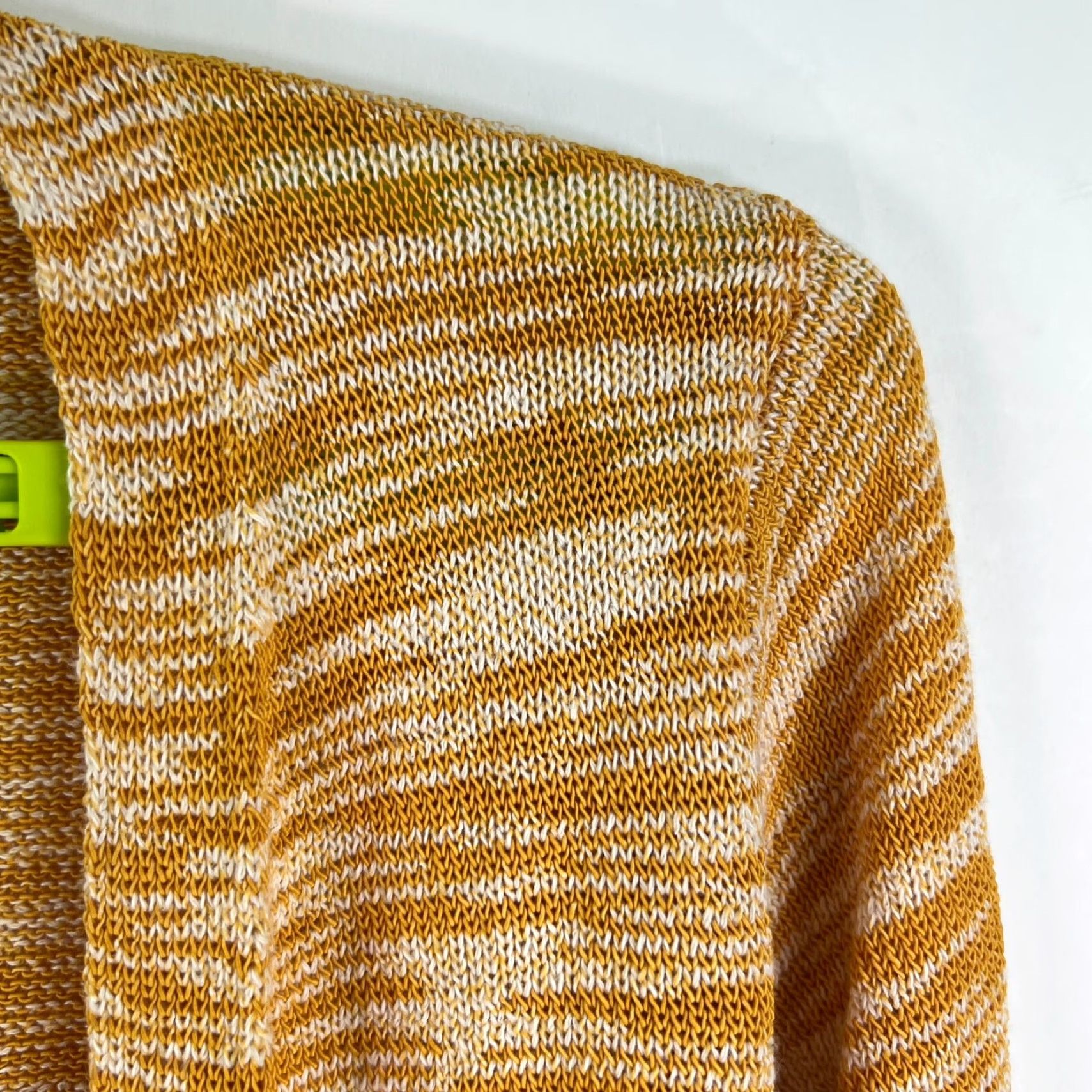 Lucky Brand Lucky Brand Cardigan Women M Yellow Open Knit Boho Bohemian Casual Sweater Size M / US 6-8 / IT 42-44 - 2 Thumbnail