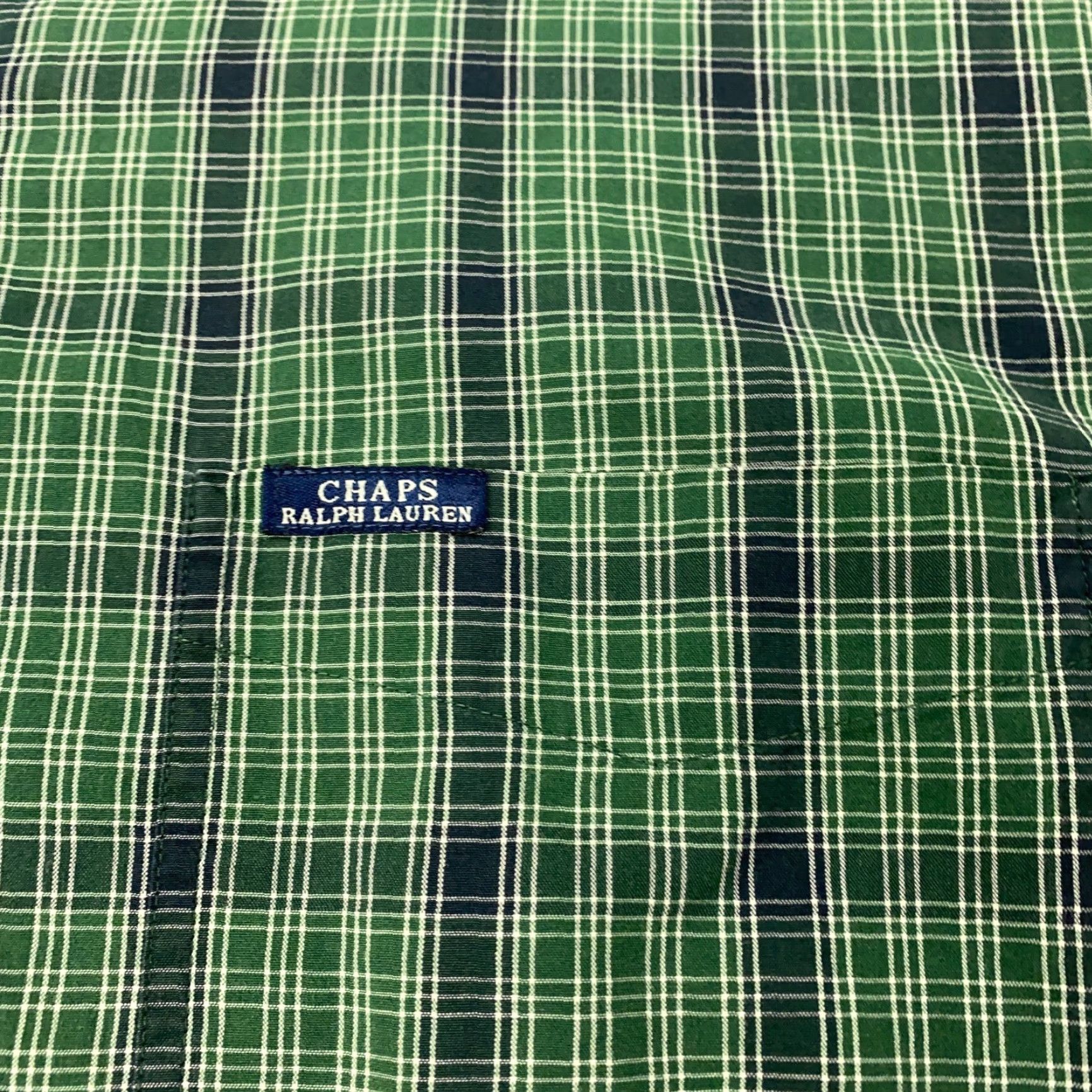 Ralph Lauren VINTAGE Chaps Ralph Lauren Shirt Men Large Green Plaid Button-Down Size US L / EU 52-54 / 3 - 2 Thumbnail