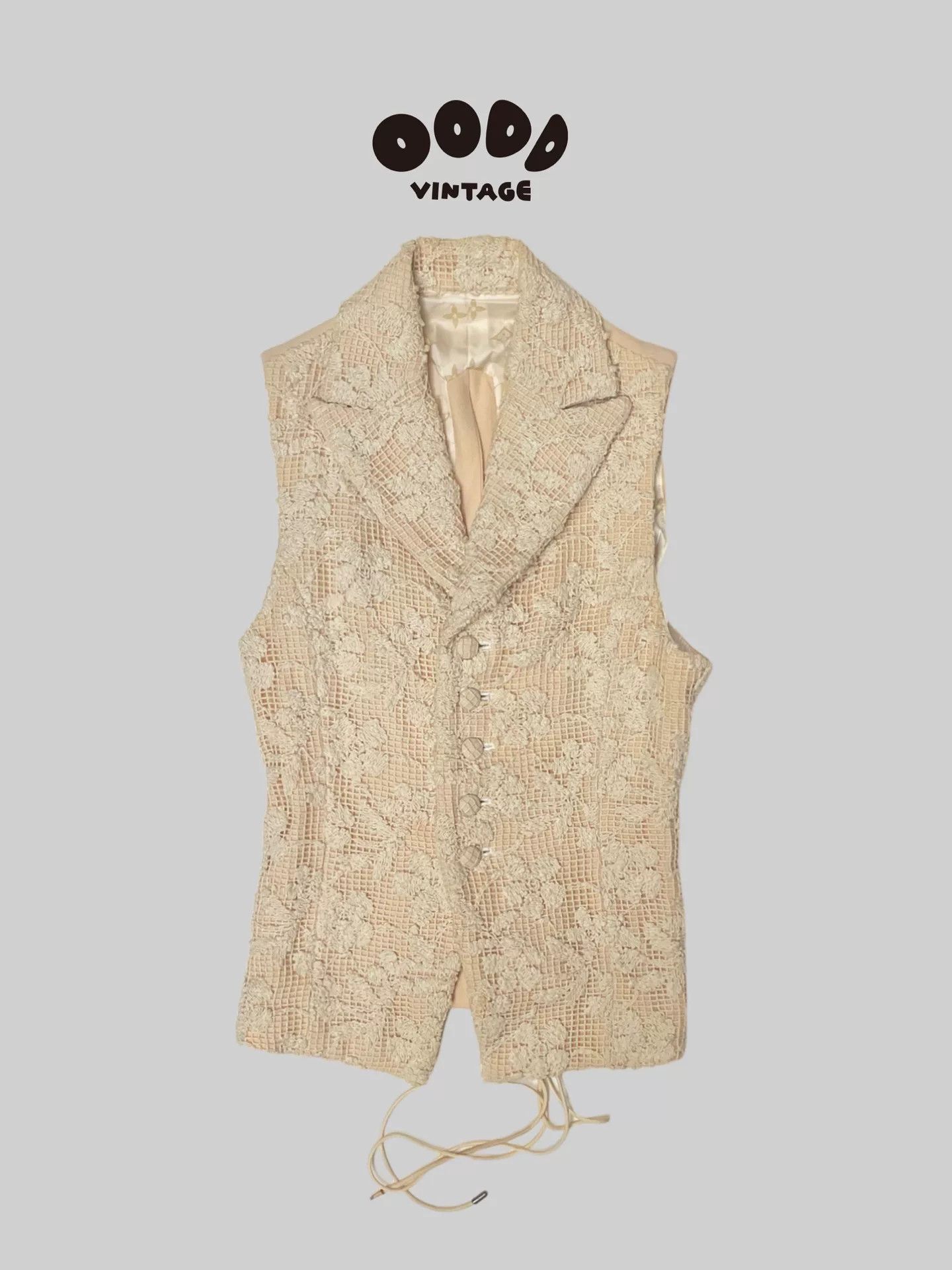 Japanese Brand Luna Mattino Floral Embroidered Vest Size US M / EU 48-50 / 2 - 1 Thumbnail
