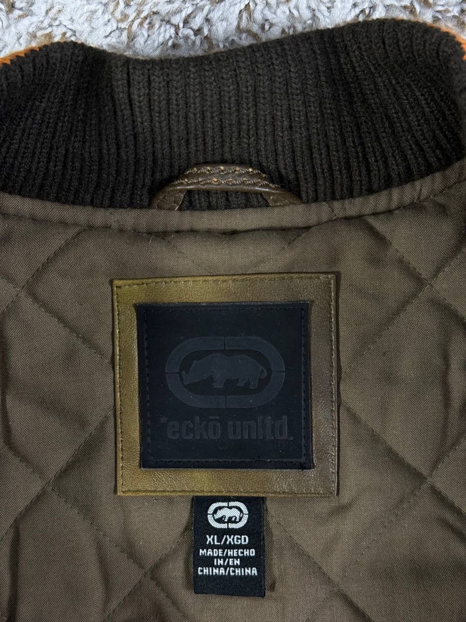 Ecko Unltd. Ecko Unltd Vintage Leather Bomber Jacket Y2K Varsity Size US XL / EU 56 / 4 - 11 Thumbnail