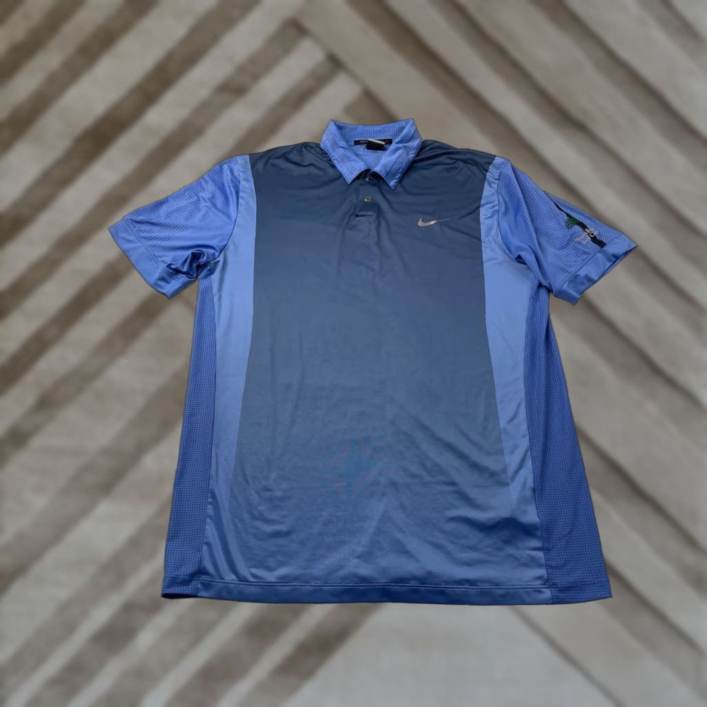 Nike Nike Tiger Woods Polo Shirt Performance Golf Mens Medium Blue Dri-Fit Short Sleeve Shirt Size US M / EU 48-50 / 2 - 1 Thumbnail