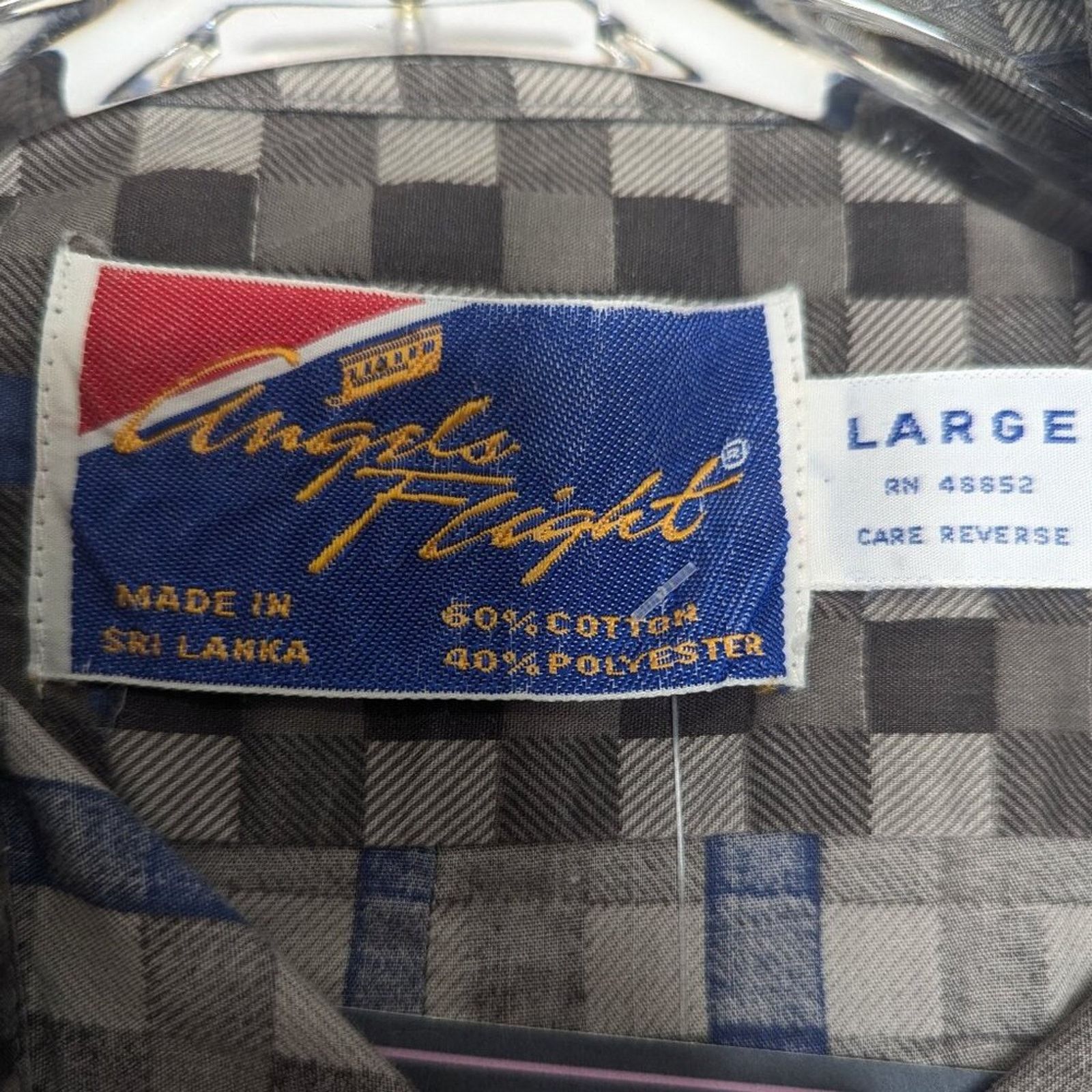 Vintage Vintage 70's Gray Check Plaid Long Sleeve Button Up Shirt L Size US L / EU 52-54 / 3 - 3 Thumbnail