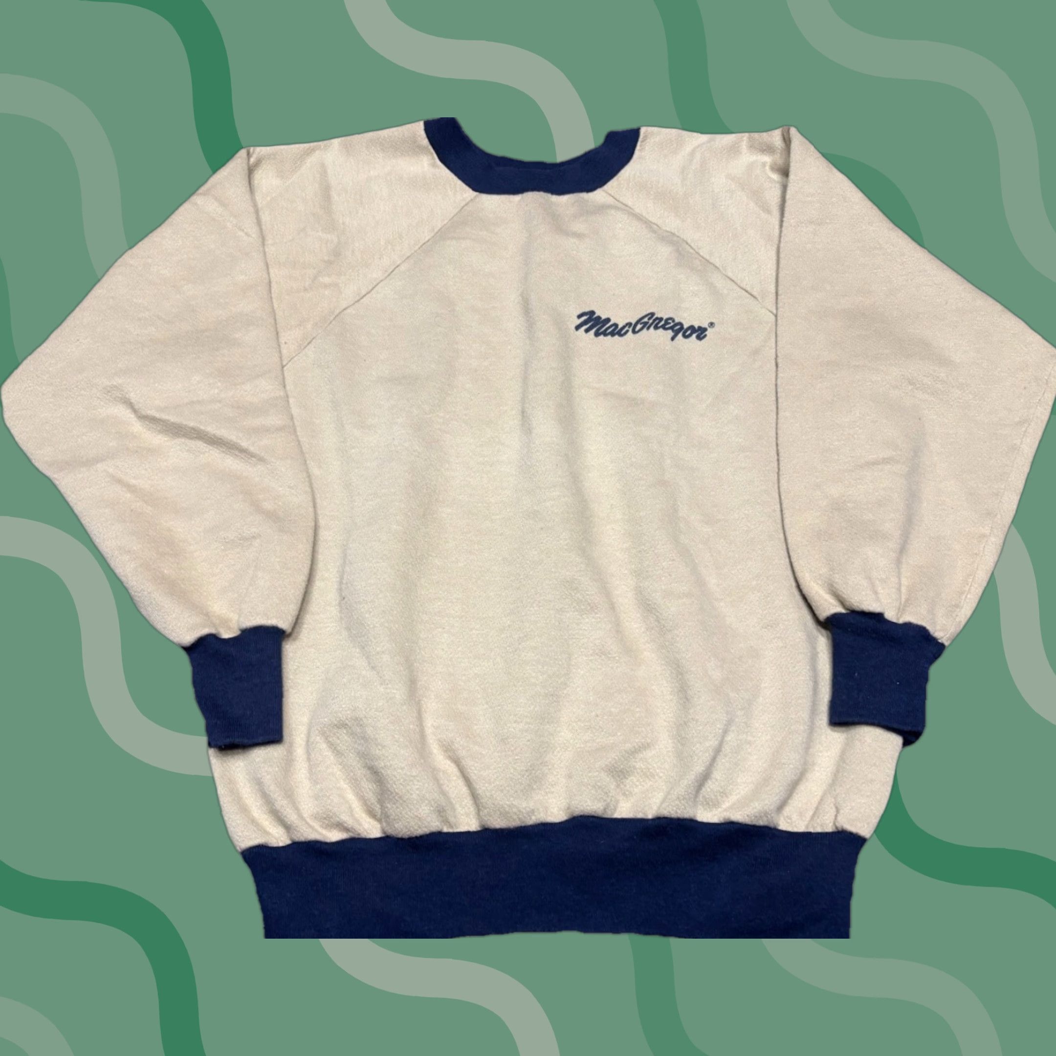 McGregor VTG 80s MacGregor Raglan Sweatshirt M USA Multicolor Women Pullover Sweatshirt 80s Raglan Size M / US 6-8 / IT 42-44 - 1 Thumbnail