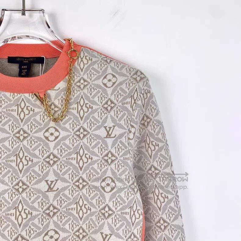 Louis Vuitton 22 color-block logo jacquard printed mulberr