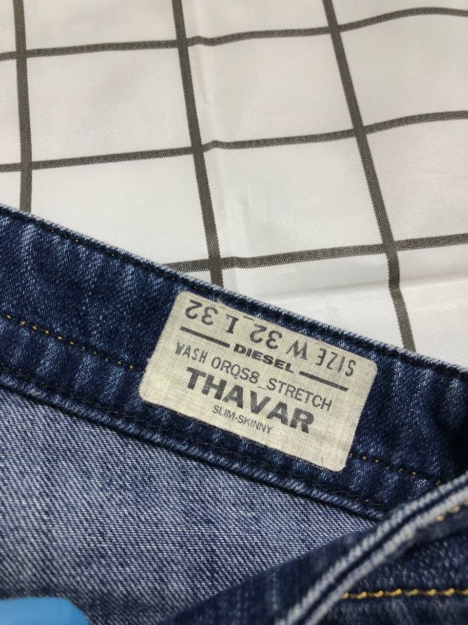 Diesel Diesel Thavar 0880G Faded Whiskered Denim Slim Jeans Size US 32 / EU 48 - 13 Thumbnail