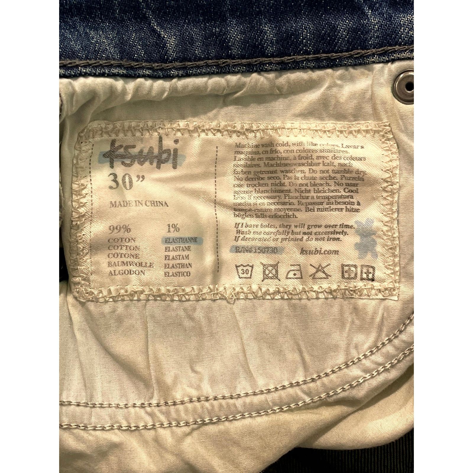 Ksubi Ksubi Bleached Blue Jeans Size US 30 / EU 46 - 3 Thumbnail