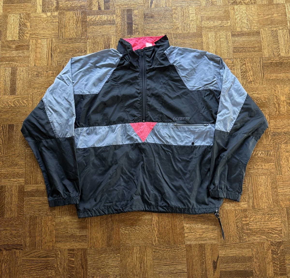 Nike Vintage 90s Nike Quarter Zip Pullover Windbreaker Jacket Size US L / EU 52-54 / 3 - 1 Thumbnail