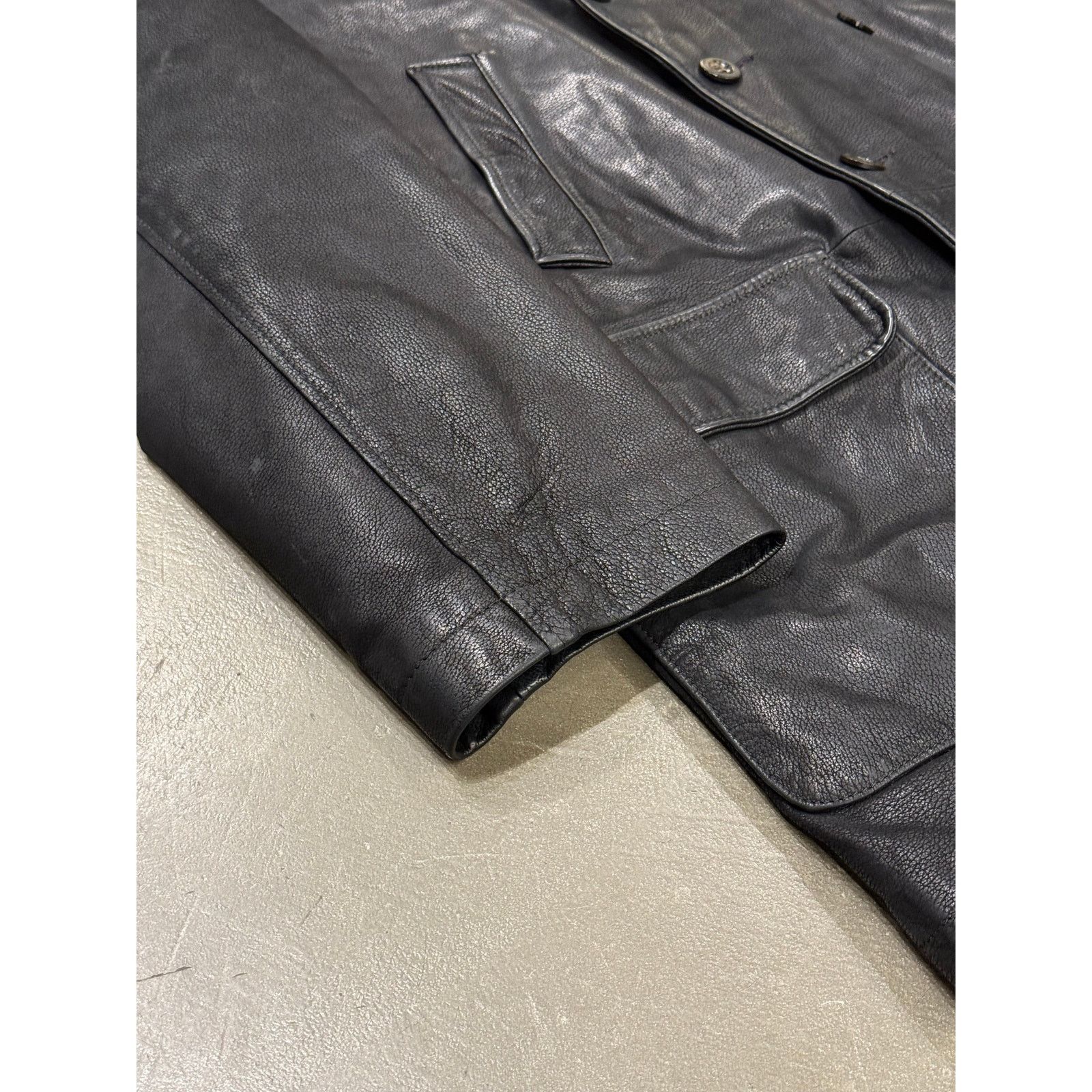 Yves Saint Laurent 1990s Yves Saint Laurent heavy leather coat Size US L / EU 52-54 / 3 - 6 Thumbnail