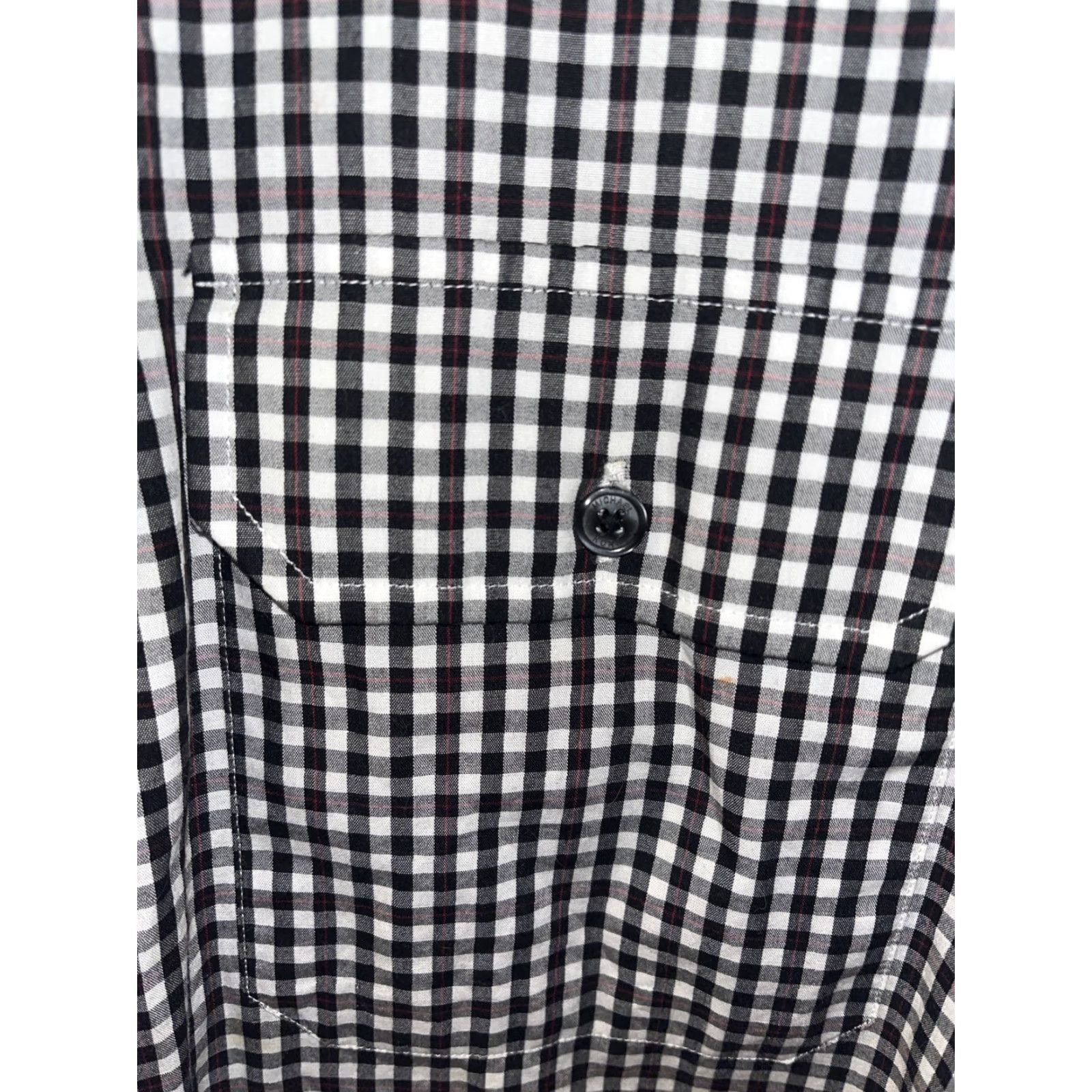 Michael Kors Michael Kors Long Sleeve Button-Down Shirt Men Large Black White Red Plaid Cotton Christmas Classic Size US L / EU 52-54 / 3 - 3 Thumbnail