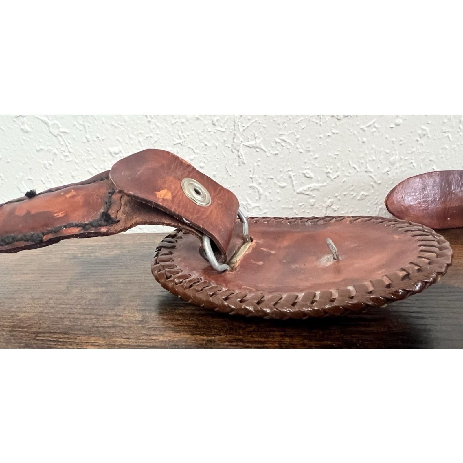 Vintage VINTAGE Leather Deer Belt Buckle Braided Unbranded Belt 43.75 inches Animal Mens Size ONE SIZE - 6 Thumbnail