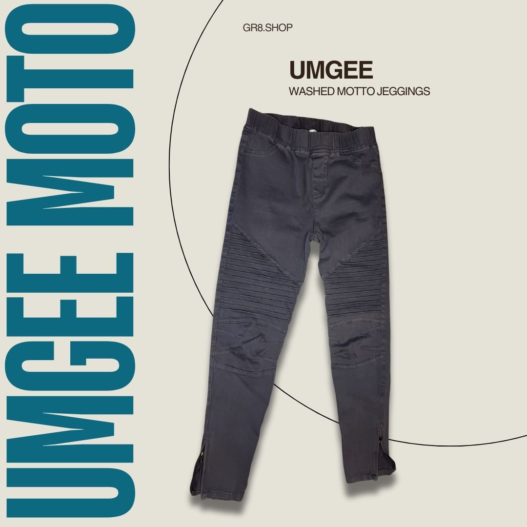 Other Umgee Washed Moto Jeggings With Ribbed Detailing & Zippered Size 26" / US 2 / IT 38 - 1 Thumbnail