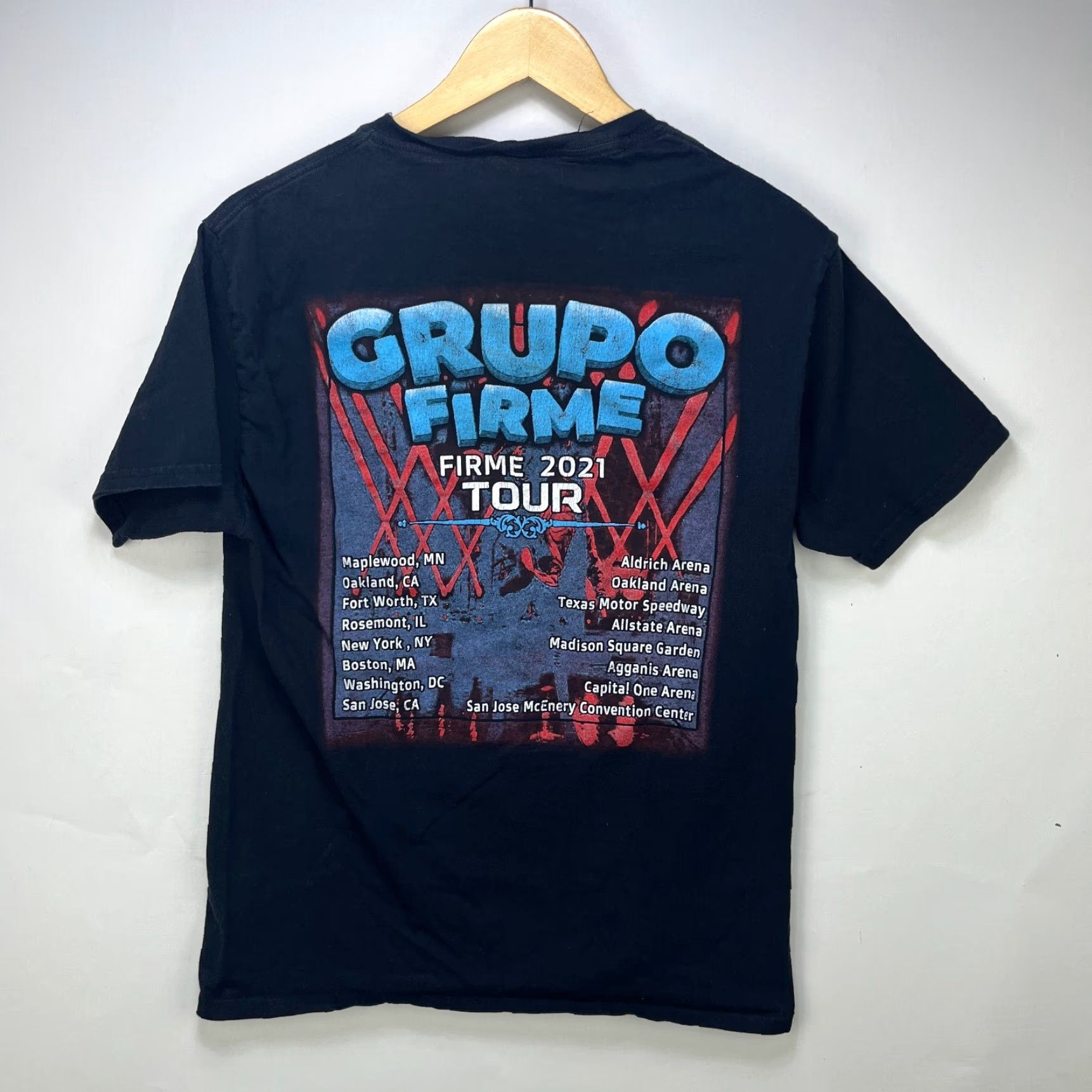 FRONTEER VINTAGE Grupo Firme 2021 Tour T Shirt Banda Mexico Frontera Tequila Shirt Mens M Black Size US M / EU 48-50 / 2 - 6 Thumbnail