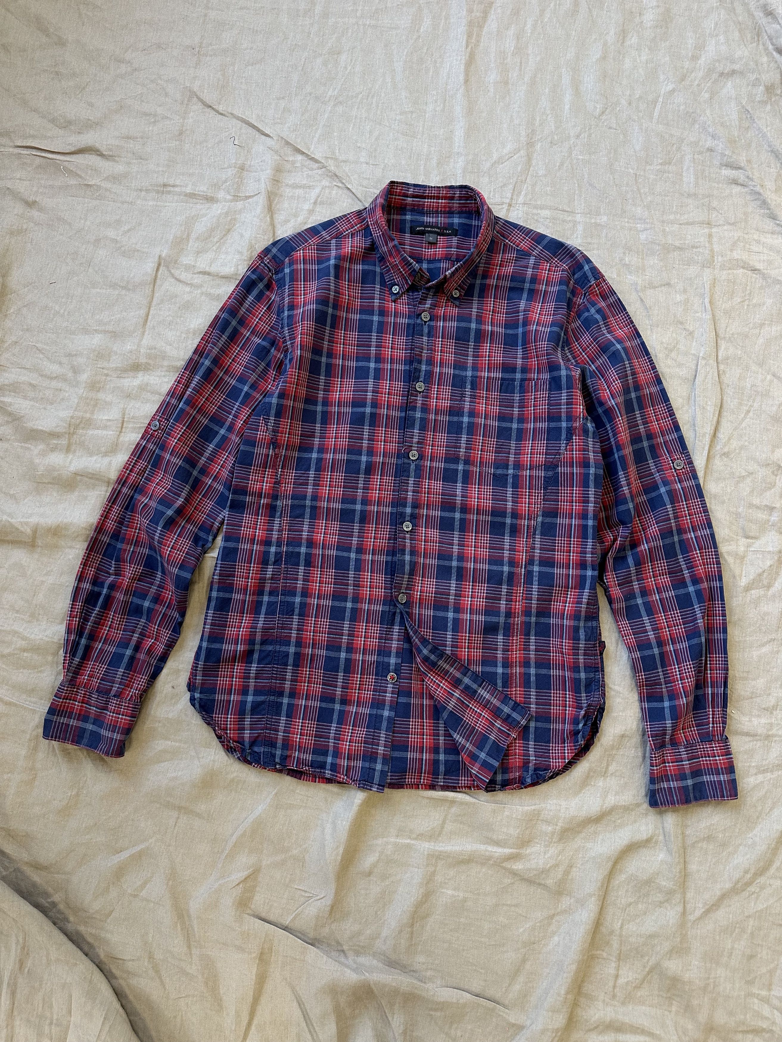 John Varvatos John Varvatos USA Checked Casual Shirt 5924AC Size US M / EU 48-50 / 2 - 1 Thumbnail