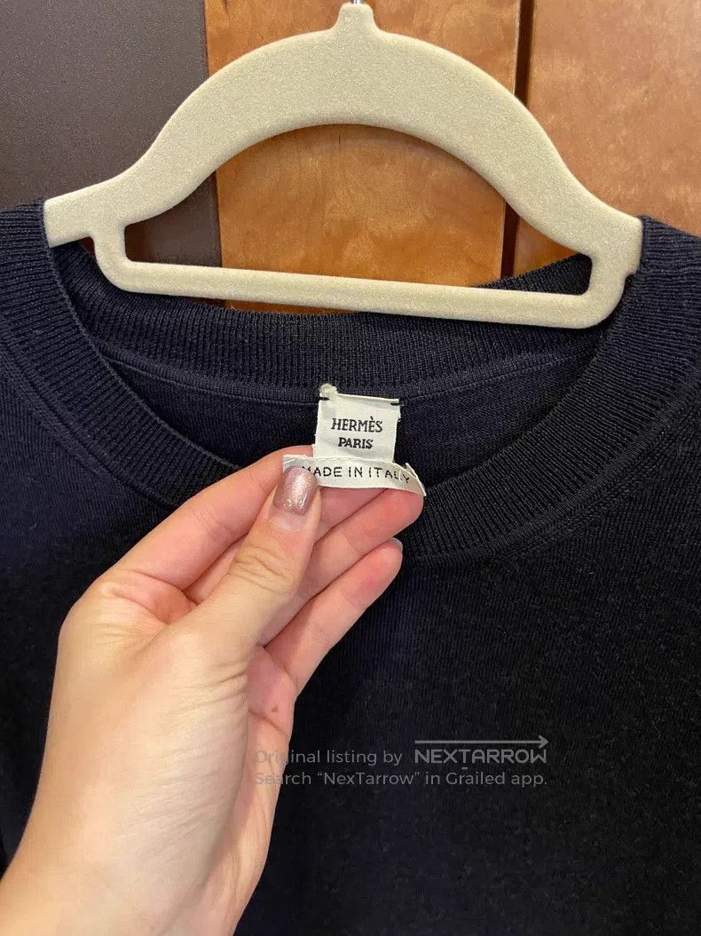 Hermes Hermes Black Wool Knit Sweater Size US XXS / EU 40 - 2 Thumbnail