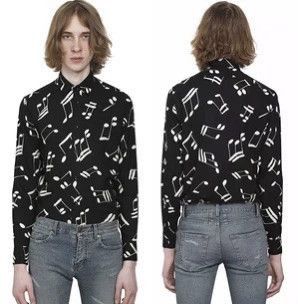 Saint Laurent Paris Saint Laurent Paris Musical note shirt-2506 Size US S / EU 44-46 / 1 - 6 Thumbnail
